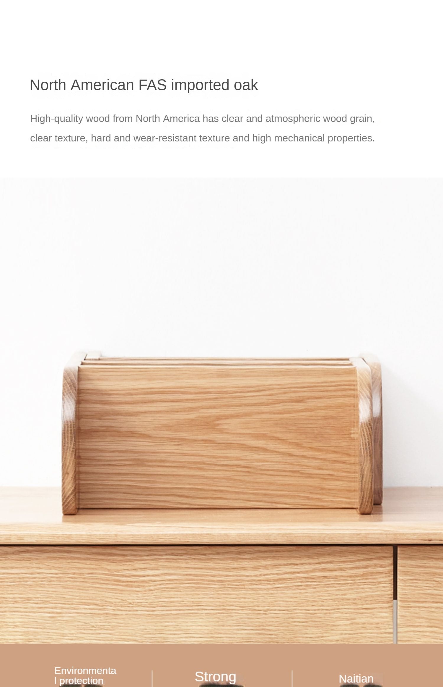 Oak Solid Wood Small Bookcase - Simple Study & Telescopic Organizing Shelf - Nordic Style Home Office & Living Room Storage Solution