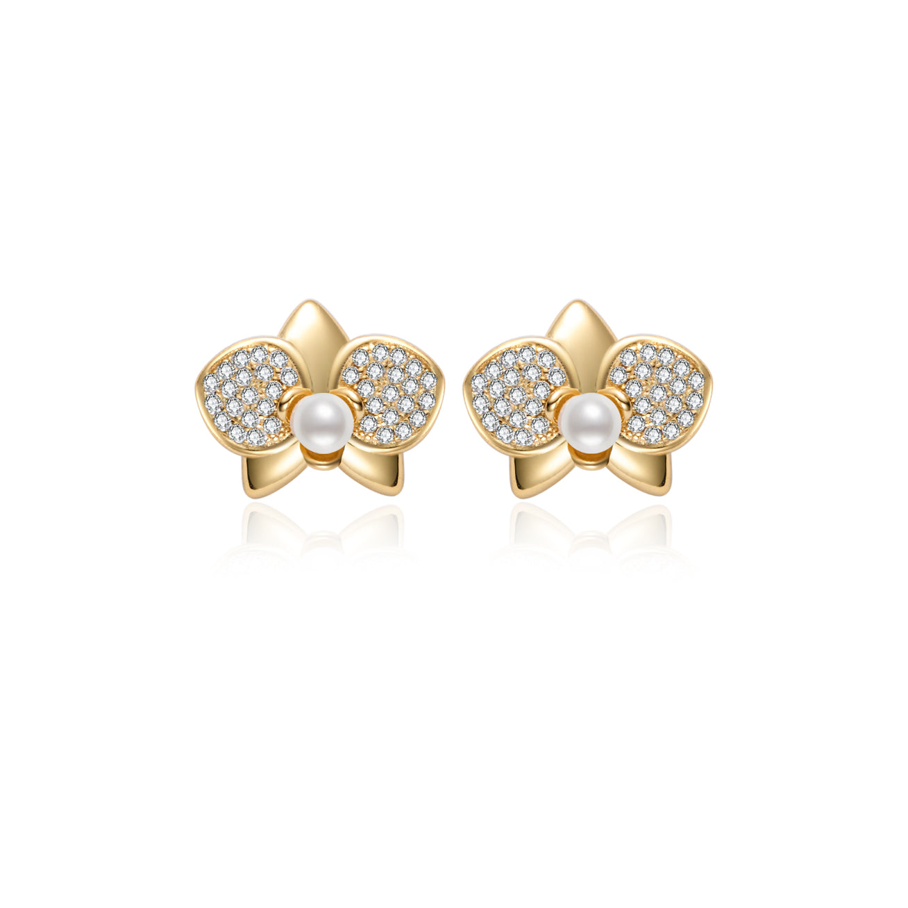 18K Solid Gold Diamond Akoya Hanadama Pearl Earrings - Luxury Pearl Jewelry for Women - Perfect for Weddings, Anniversaries & Special Occasions