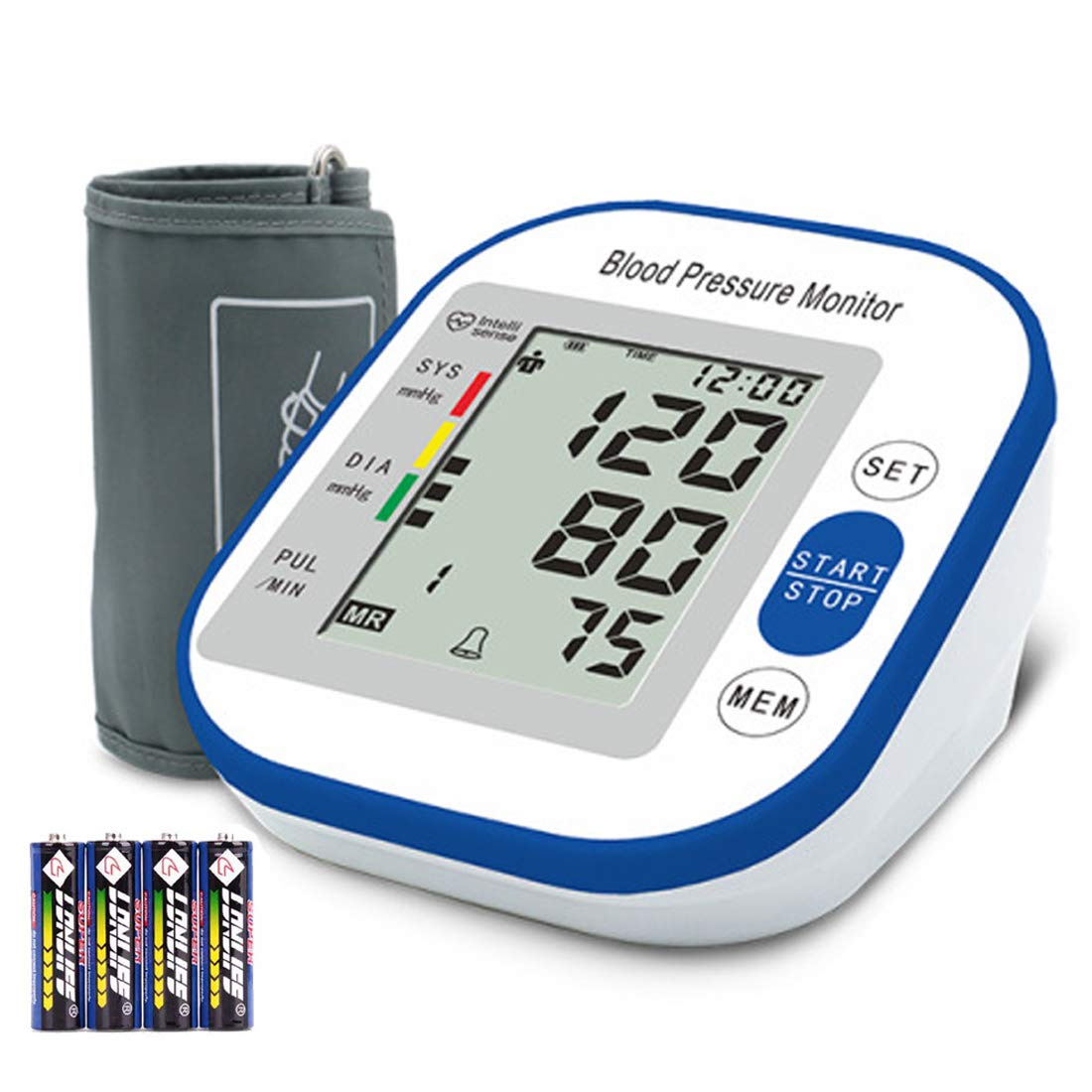 Accurate Automatic Digital Upper Arm Blood Pressure Monitor with Large Display - Home BP Machine for Adults, Portable Blood Pressure Cuff for Daily Health Tracking & Doctor Visits