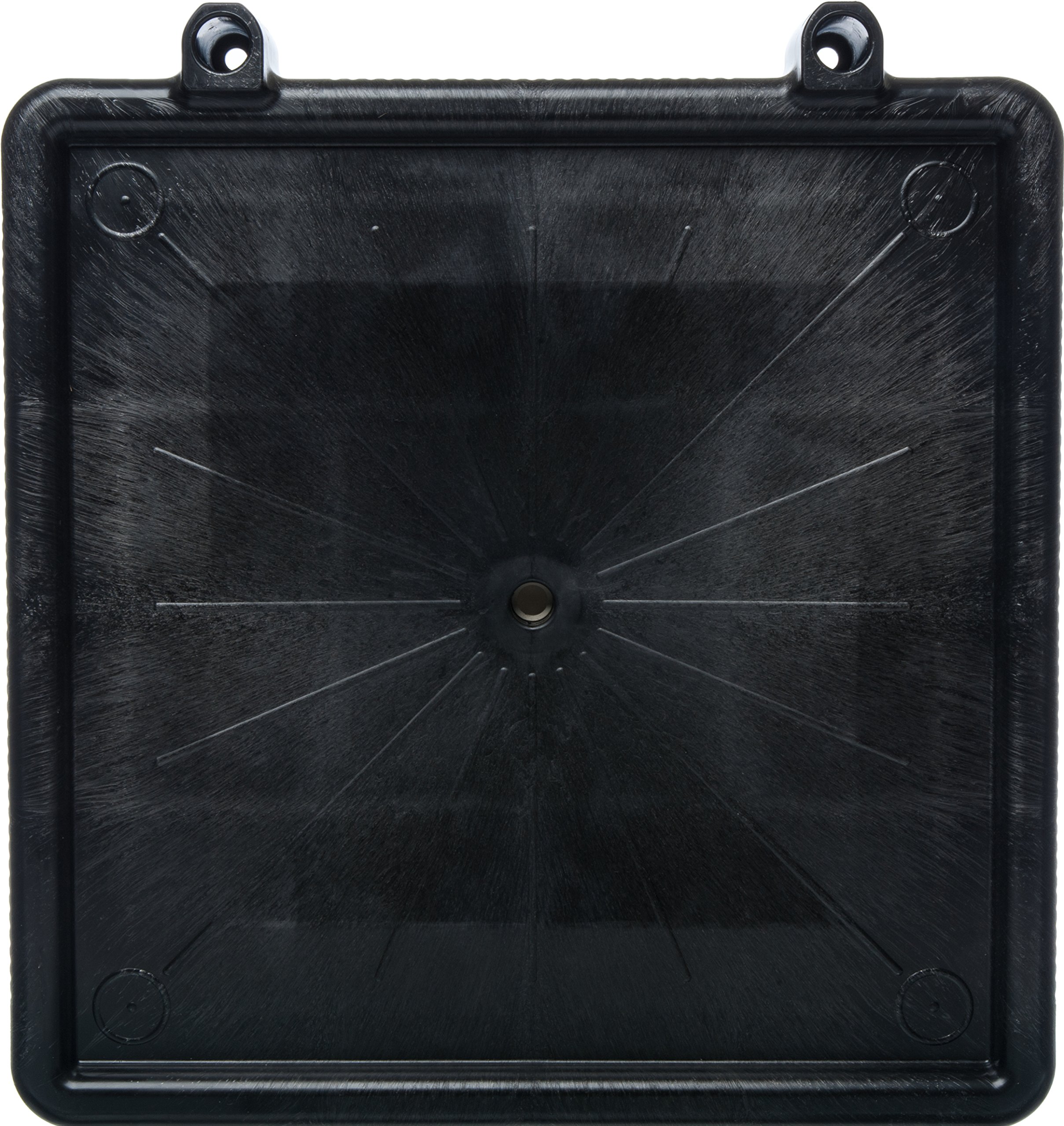 Carlisle FoodService E-Z Glide Dishwashing Rack Dolly - Heavy Duty Plastic Utility Cart with Drain & Handle for Commercial Kitchens, Restaurants (22.5x22.5x8 Inches, Black) - Perfect for Busy Dish Stations & High-Volume Food Service Areas