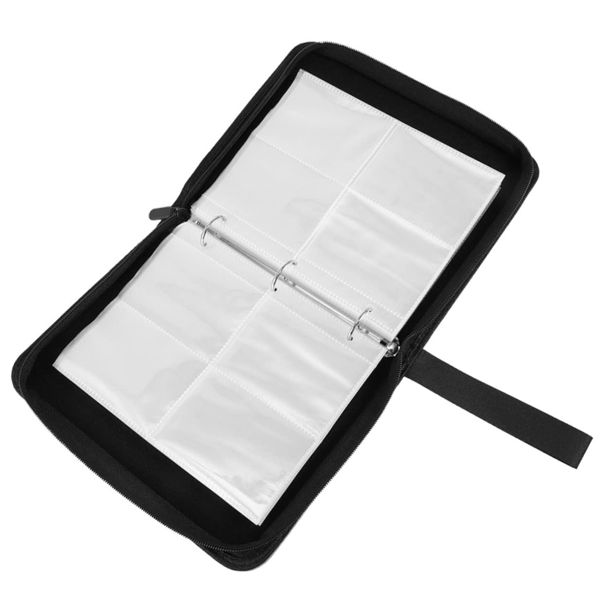ORFOFE PVC Trading Card Binder - Black Sports Card Holder with Sleeves & Pockets for Secure Storage | Perfect for Collectors, TCG Games, and Sports Memorabilia Organization