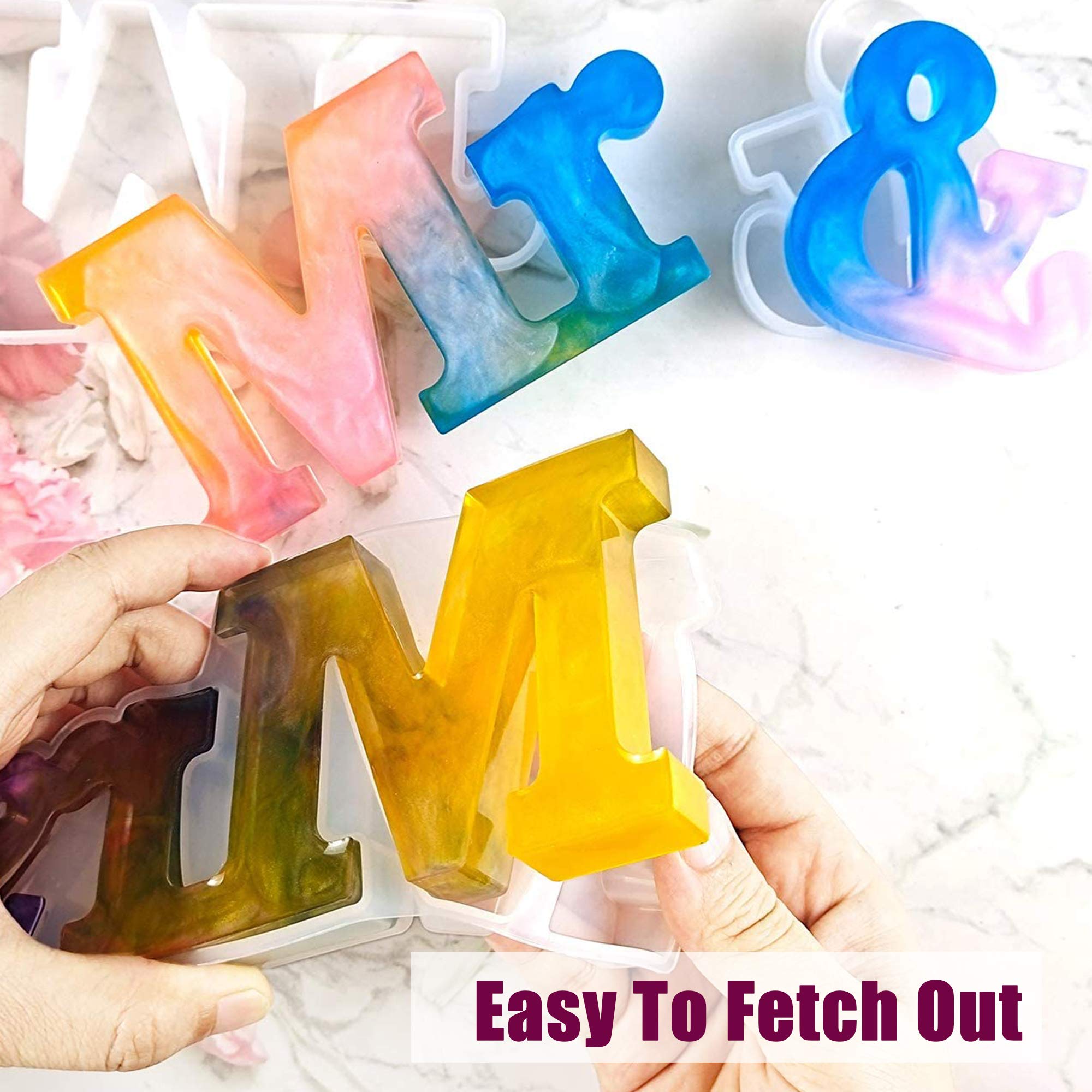 4 Pcs Alphabet Resin Molds - Mr & Mrs Love Home Sign Silicone Molds for DIY Epoxy Resin Casting, Wedding Anniversary Gifts, Wall & Table Decor - Perfect for Home Decor, Craft Projects & Personalized Gifts