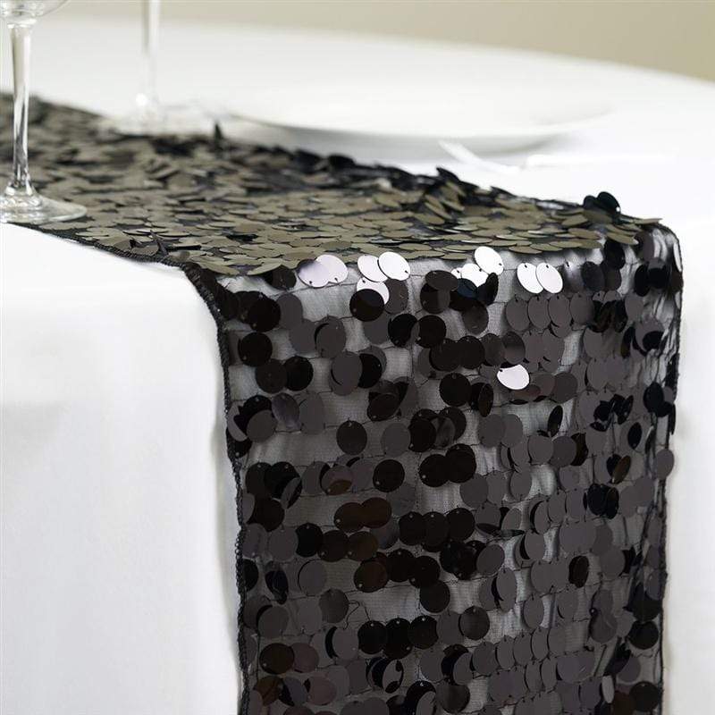 Large Payette Sequin Table Runner - Elegant Glittering Dining Table Decor for Weddings, Parties & Holiday Celebrations