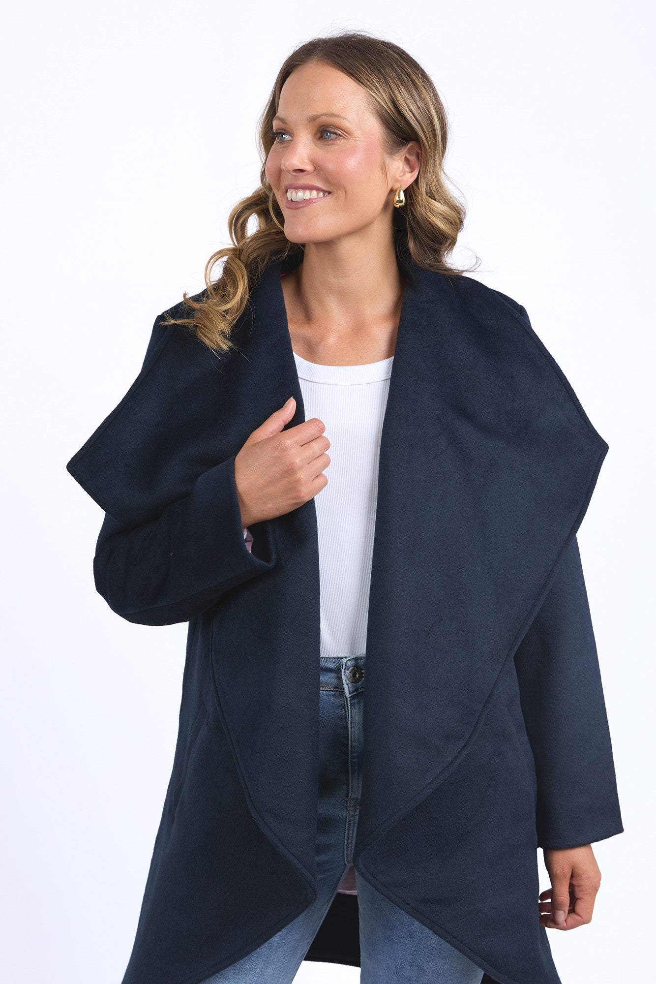 Elm Abigail II Women's Winter Coat - Navy Blue Waterproof Warm Trench Coat for Outdoor Activities & Daily Wear