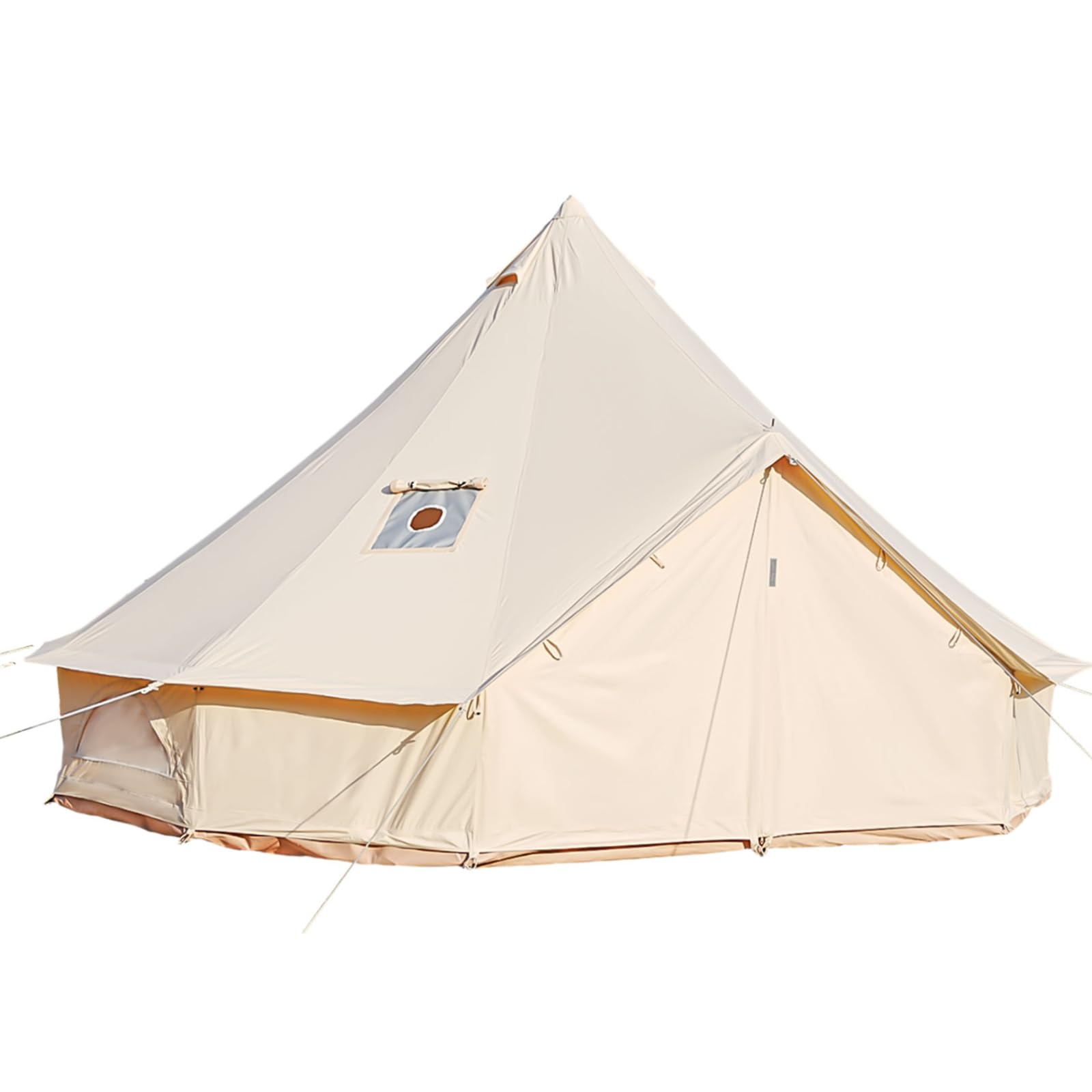 VANFOND 4/6/8 Person Canvas Bell Tent - Waterproof & Breathable Cotton Glamping Yurt with Oven Lifter - All-Season Camping Tent for Family, Outdoor Adventures & Festivals