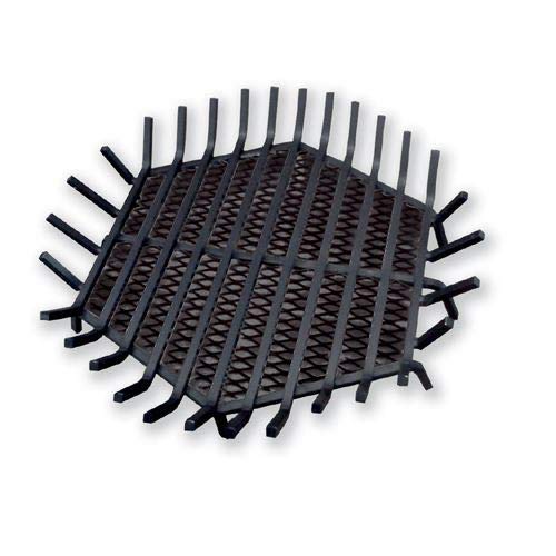 Masterflame 27'' Round Fire Pit Grate - Heavy Duty Carbon Steel with Char Guard & Ember Catcher for Camping, Backyard, Patio, and Outdoor Gatherings