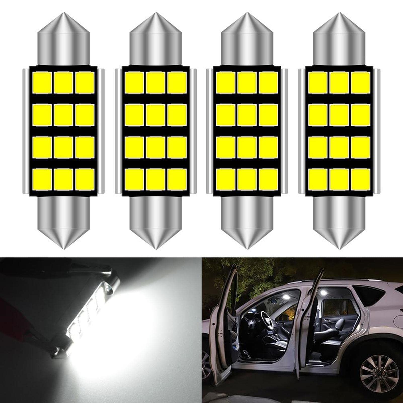 2004-2019 Nissan Titan LED Interior Dome Light & Map Light Kit - White Super Bright Bulbs for License Plate, Cabin, and Trunk Lighting - Perfect for Night Driving and Vehicle Customization