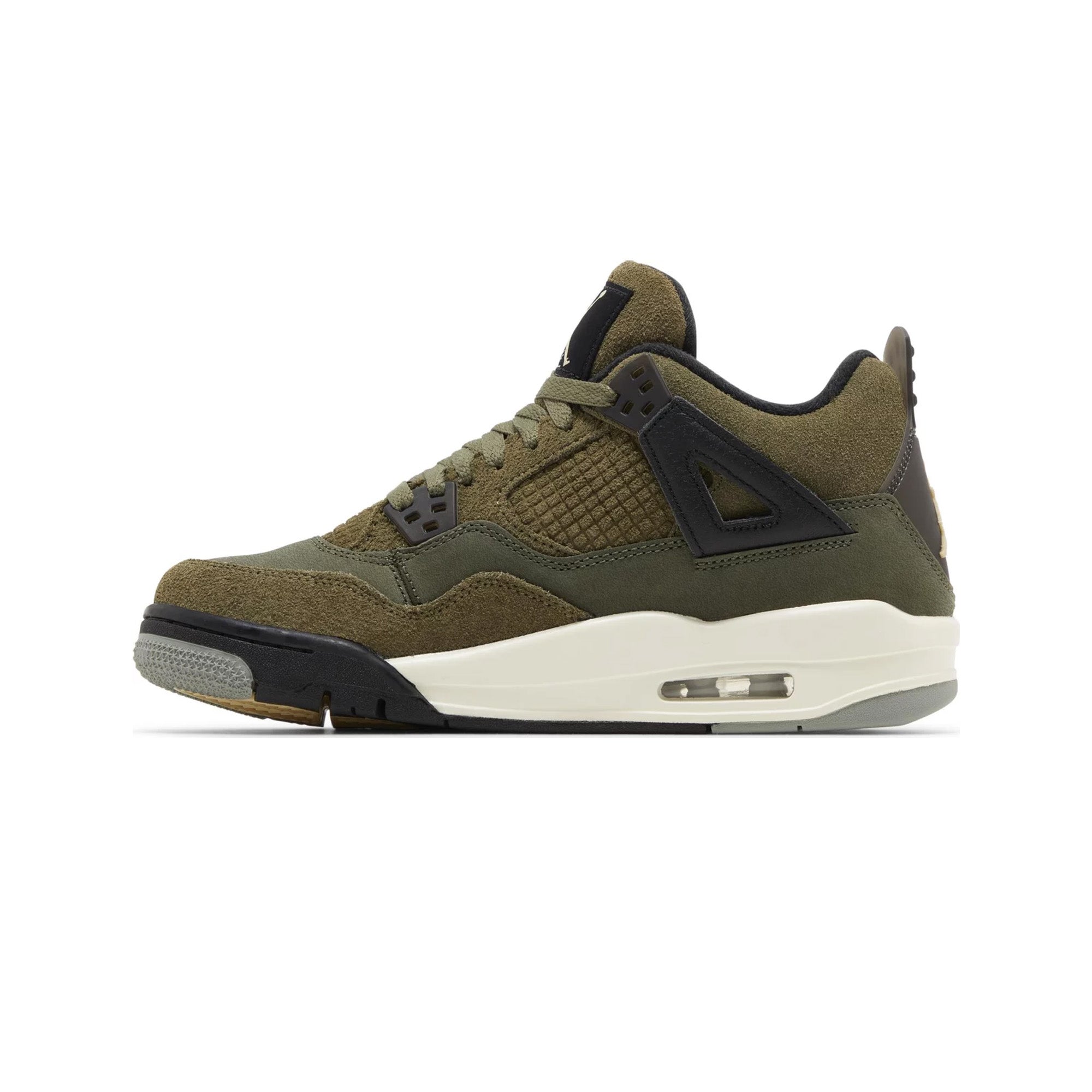 Air Jordan 4 Retro SE 'Craft Medium Olive' GS Sneakers (2023) - Basketball Shoes for Women & Girls - Perfect for Streetwear & Casual Fashion