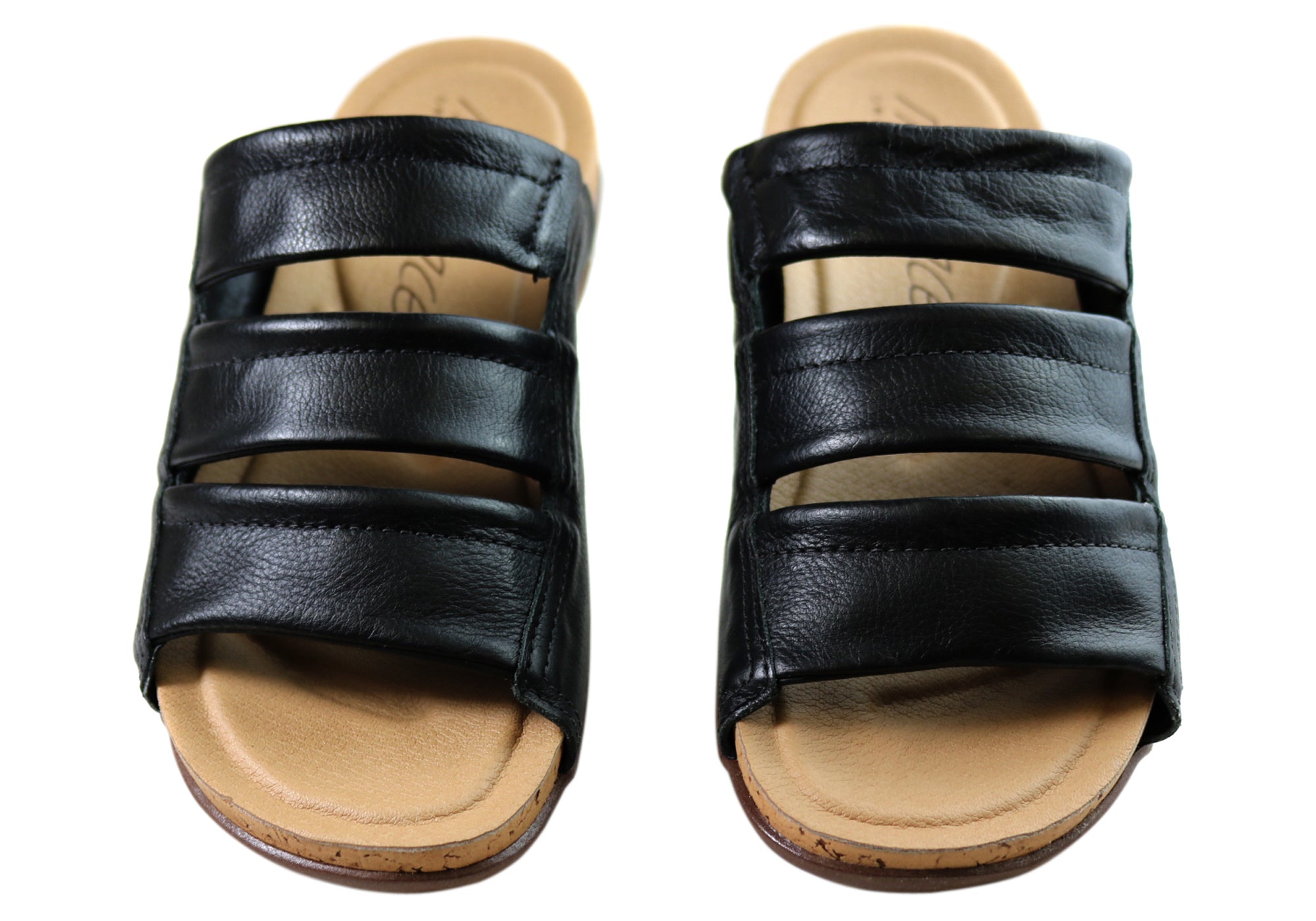 Women's Comfort Leather Slides Sandals - Soft & Supportive Brazilian Made Summer Shoes for Beach, Pool & Casual Wear