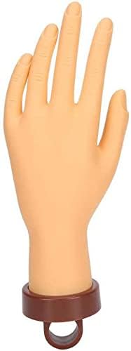 Professional Acrylic Nail Practice Hand - Flexible Movable Fake Hand for Nail Art Training & Manicure Practice - Ideal for Beginners & Nail Technicians (Pack of 1) - Perfect for Salon Practice, Home Training & Nail Certification Prep
