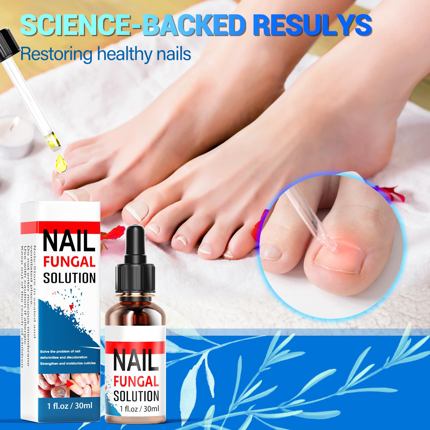 Extra Strength Toenail & Fingernail Fungus Treatment - 30ML Safe & Gentle Nail Repair Solution | Effective Nail Softener & Enhancer for Healthy Nails | Perfect for Athletes, Swimmers & Pedicure Care
