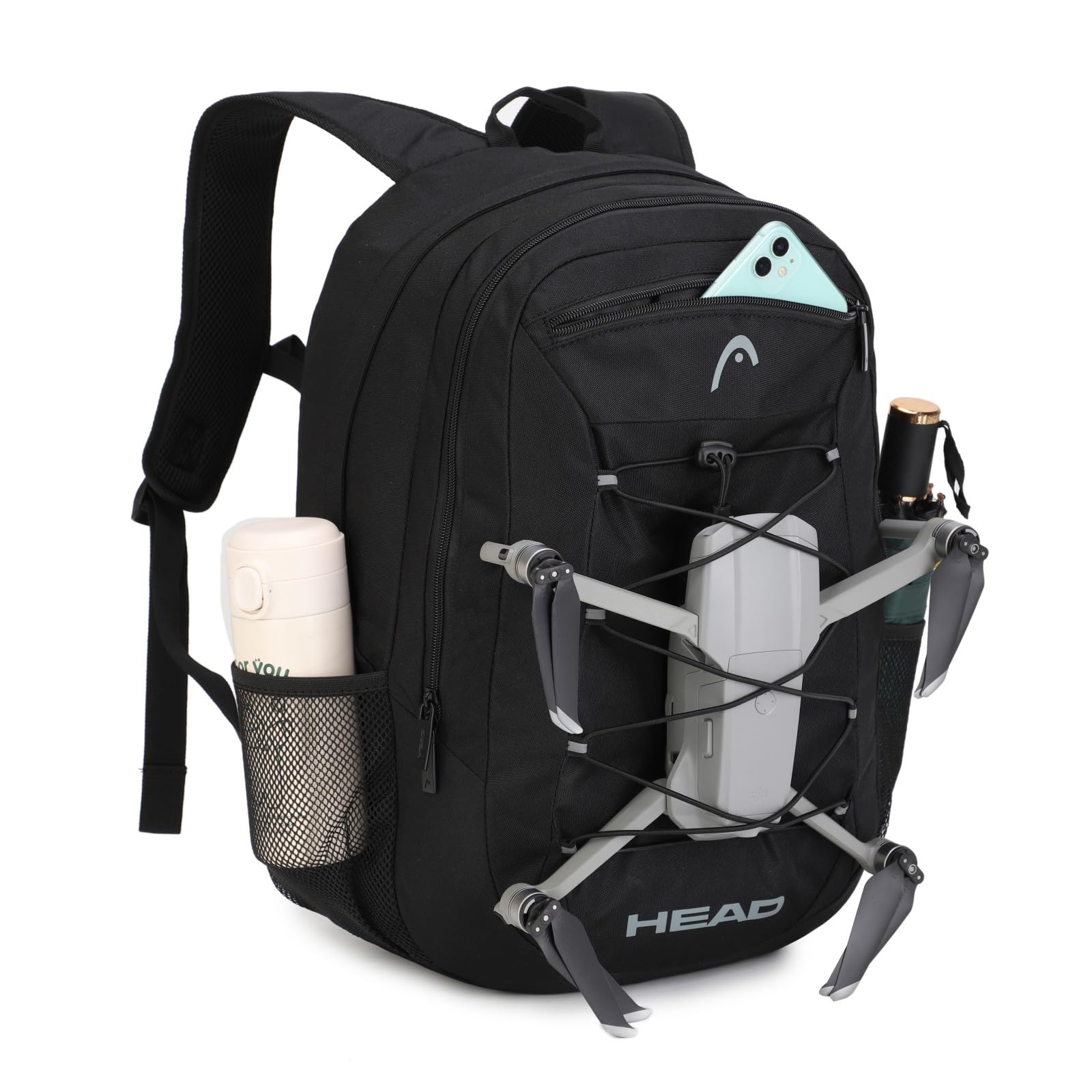 HEAD 30L Waterproof Travel Backpack for Men - Lightweight Laptop Backpack Fits 15.6 Inch Notebook - Durable College, Gym, Hiking & Work Backpack - Perfect for Commuting, Outdoor Adventures & Daily Use
