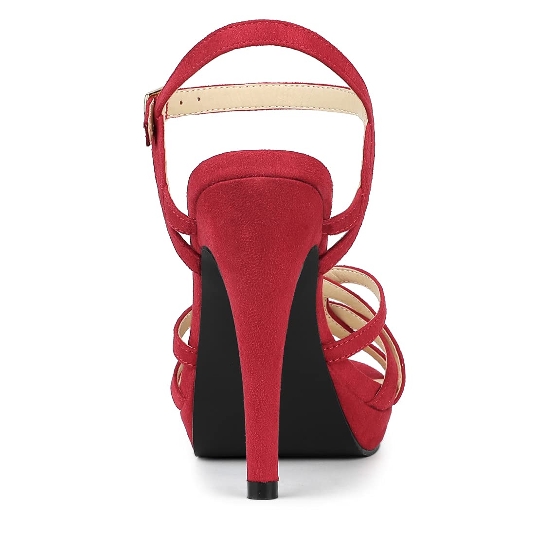 Allegra K Women's Strappy Platform Heels - Sexy Stiletto Sandals for Women, Comfortable High Heel Dress Shoes for Party, Wedding & Night Out