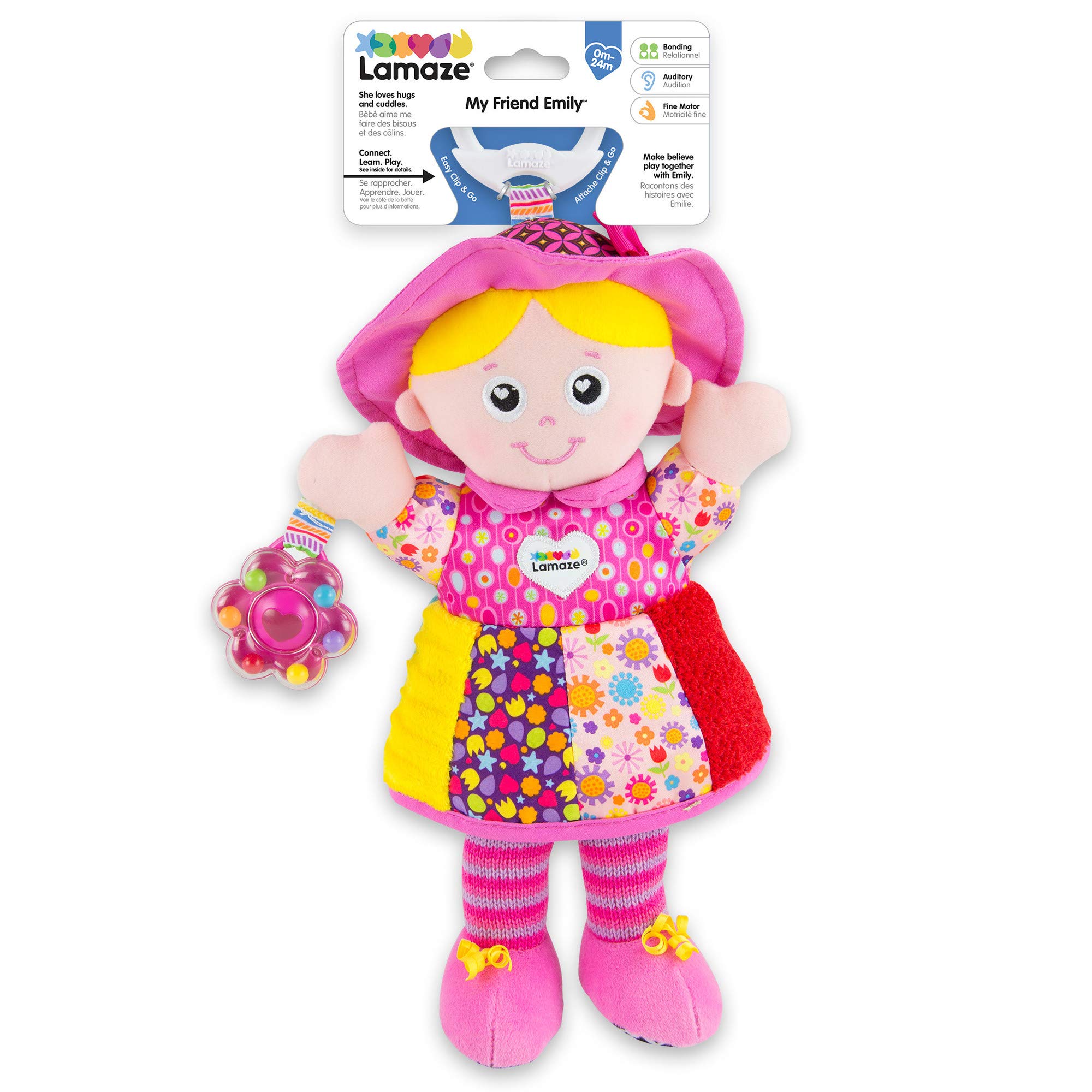 LAMAZE My Friend Emily Interactive Baby Toy – Soft Plush Doll for Sensory Play & Early Learning | Perfect for Tummy Time, Cuddling & Developmental Play