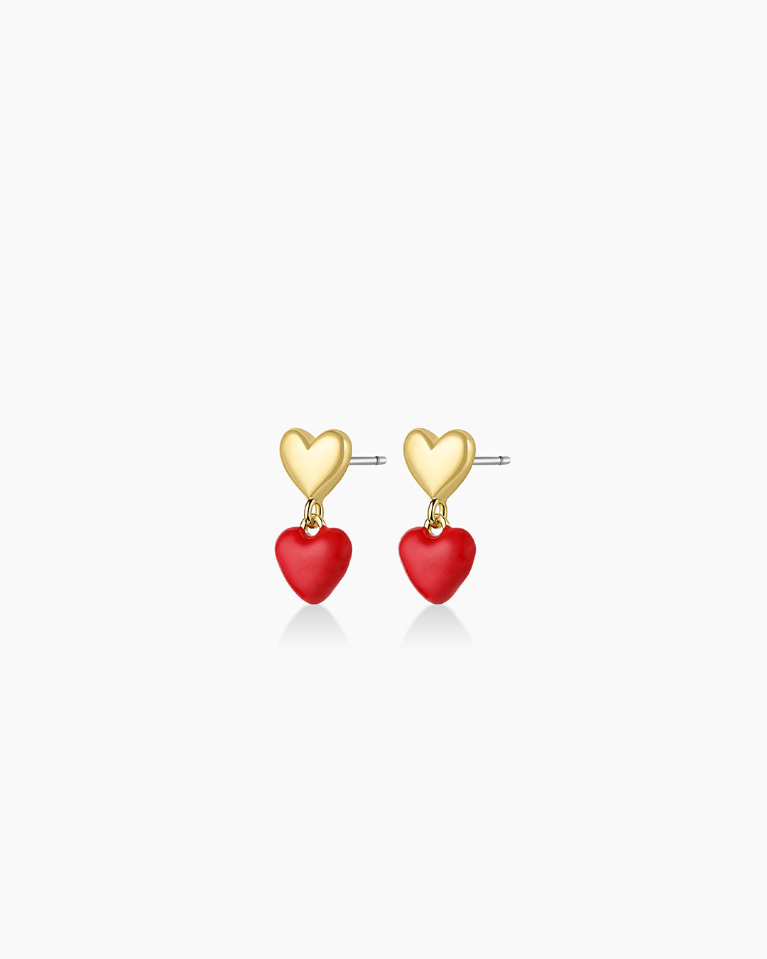Elegant Red Heart Stud Earrings for Women - Perfect Gift for Valentine's Day, Anniversary & Romantic Occasions