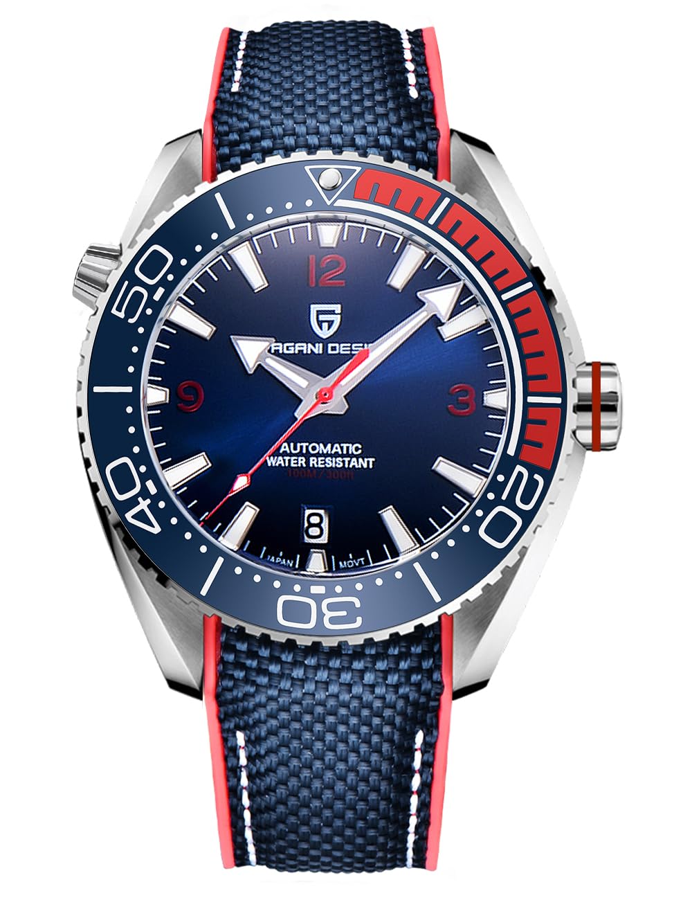 Pagani Design Men's Automatic Mechanical Sports Diving Watch with NH35 Movement - Waterproof Wristwatch for Men | Perfect for Swimming, Diving & Outdoor Adventures