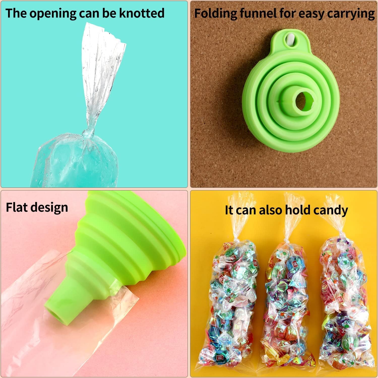 Boao 240-Piece Disposable Ice Lolly Bags with Silicone Funnel - 12 Inch Plastic Freeze Pop Molds for Homemade Yogurt Candy, Popsicles & DIY Frozen Treats - Perfect for Summer Parties, Kids Snacks & Dessert Making