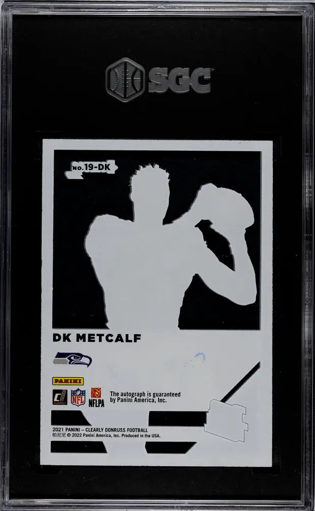 2021 Panini Clearly Donruss DK Metcalf '19 Rated Rookie Retro Auto SGC 9.5 Gem Mint - Football Trading Card for Collectors & Sports Fans - Perfect for Display, Investment & Memorabilia Collections