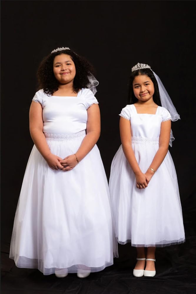 iGirlDress Flower Girl Dress for First Communion, Pageant, Wedding & Birthday - Elegant Lace Party Gown for Special Occasions