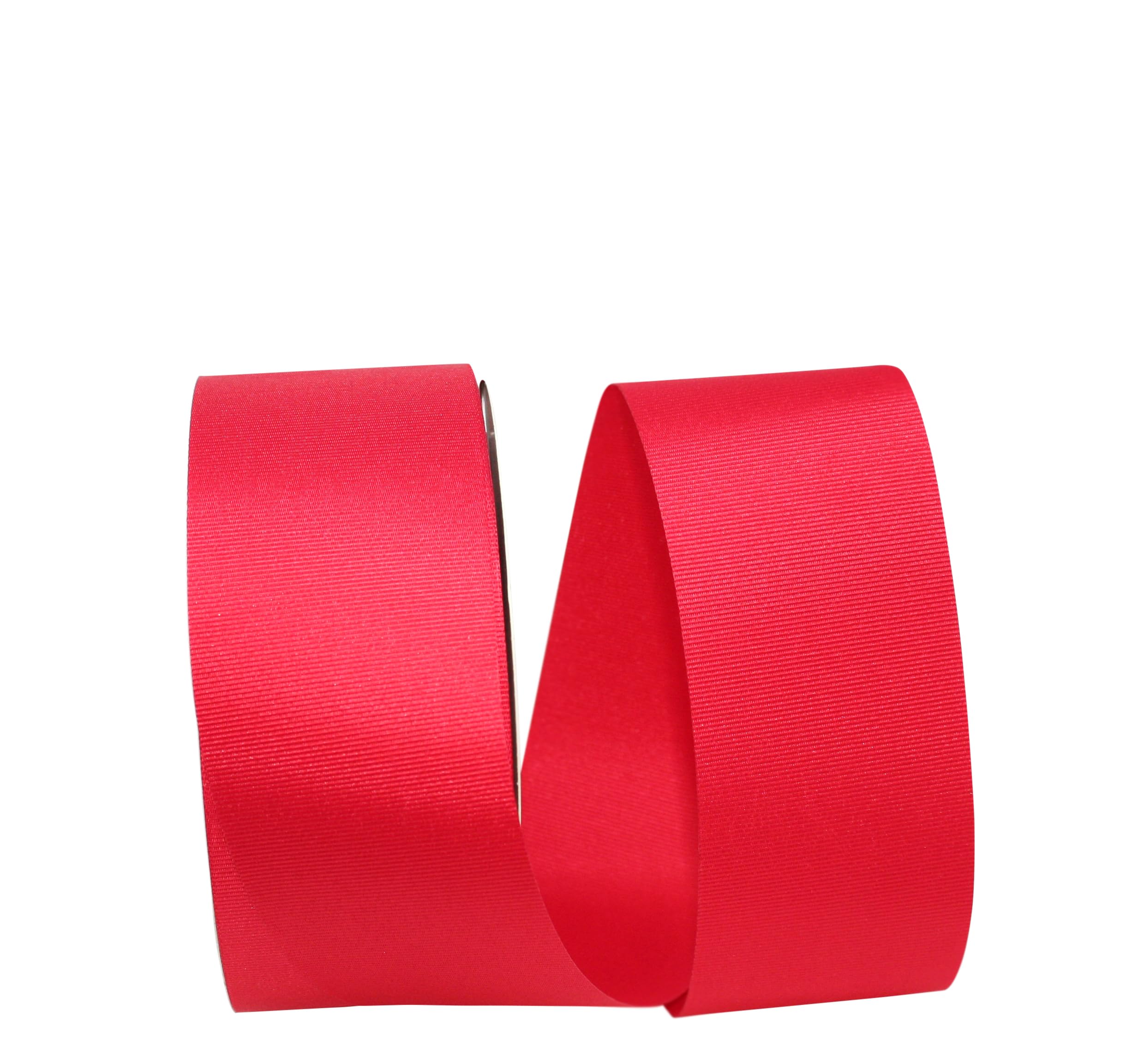 Reliant Grosgrain Ribbon 2-1/4 Inch x 50 Yards - Hot Red Allure Ribbon for Gift Wrapping, Crafts, and DIY Decorations