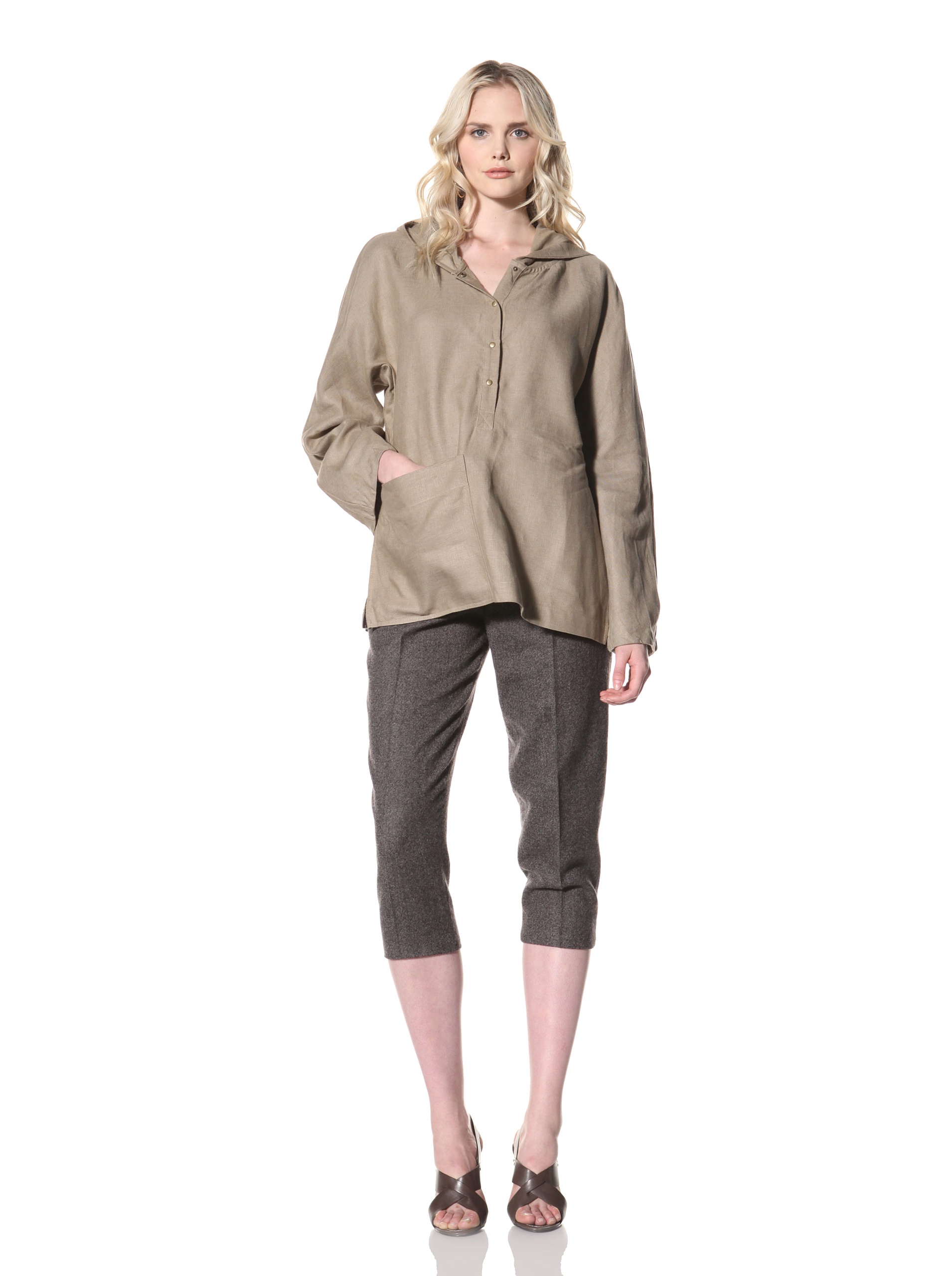 Billy Reid Women's Zip-Up Hoodie with Kangaroo Pocket - Cozy Fleece Pullover for Casual Wear, Gym & Outdoor Activities