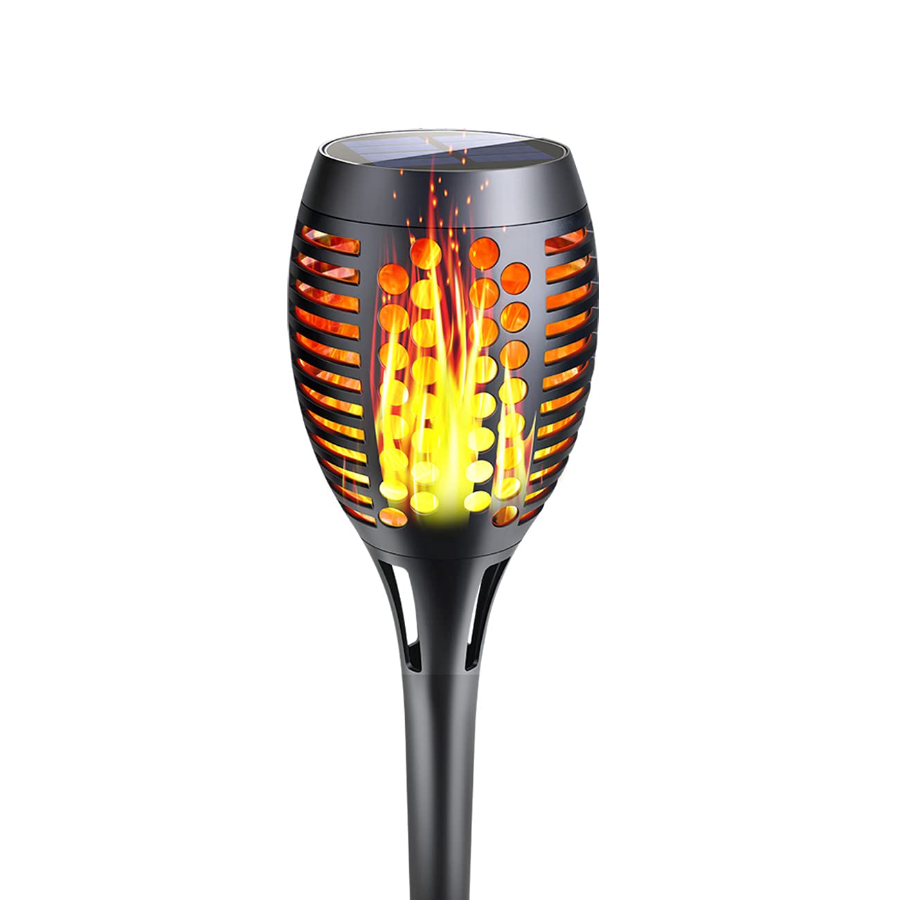 Solar Torch Lights Outdoor - Flickering Flame Solar Pathway Lights for Garden, Patio, Driveway - Waterproof Landscape Decoration with Auto On/Off Dusk to Dawn - Perfect for Backyard, Wedding & Party Lighting (1 Pack)