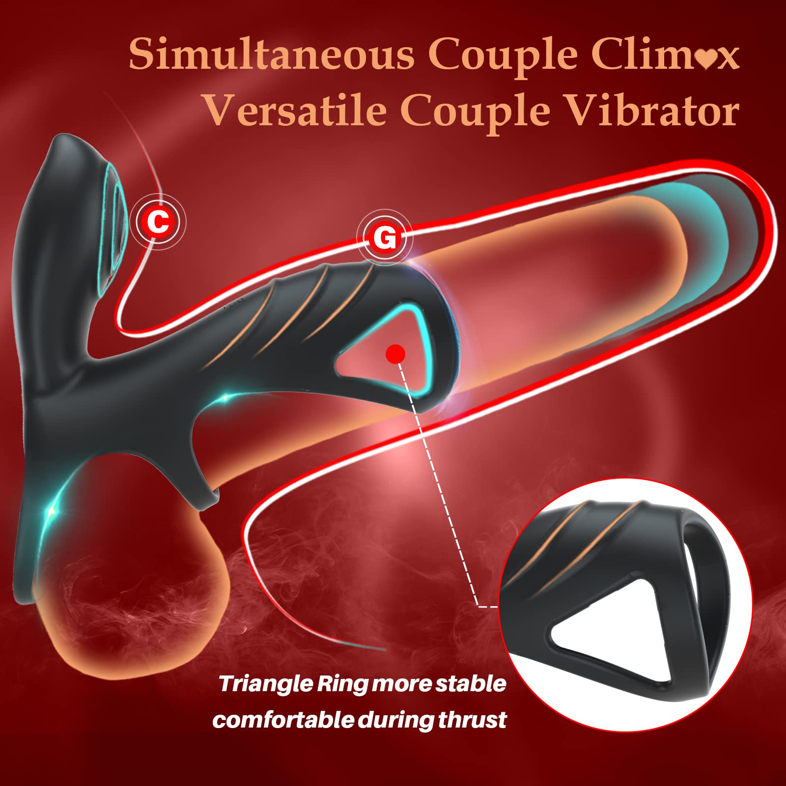 Premium Silicone Vibrating Cock Ring - 10 Speed Modes for Enhanced Pleasure, Couples Sex Toy for Men & Women, G-Spot & Clitoris Stimulator - Perfect for Romantic Nights & Spicing Up Your Relationship