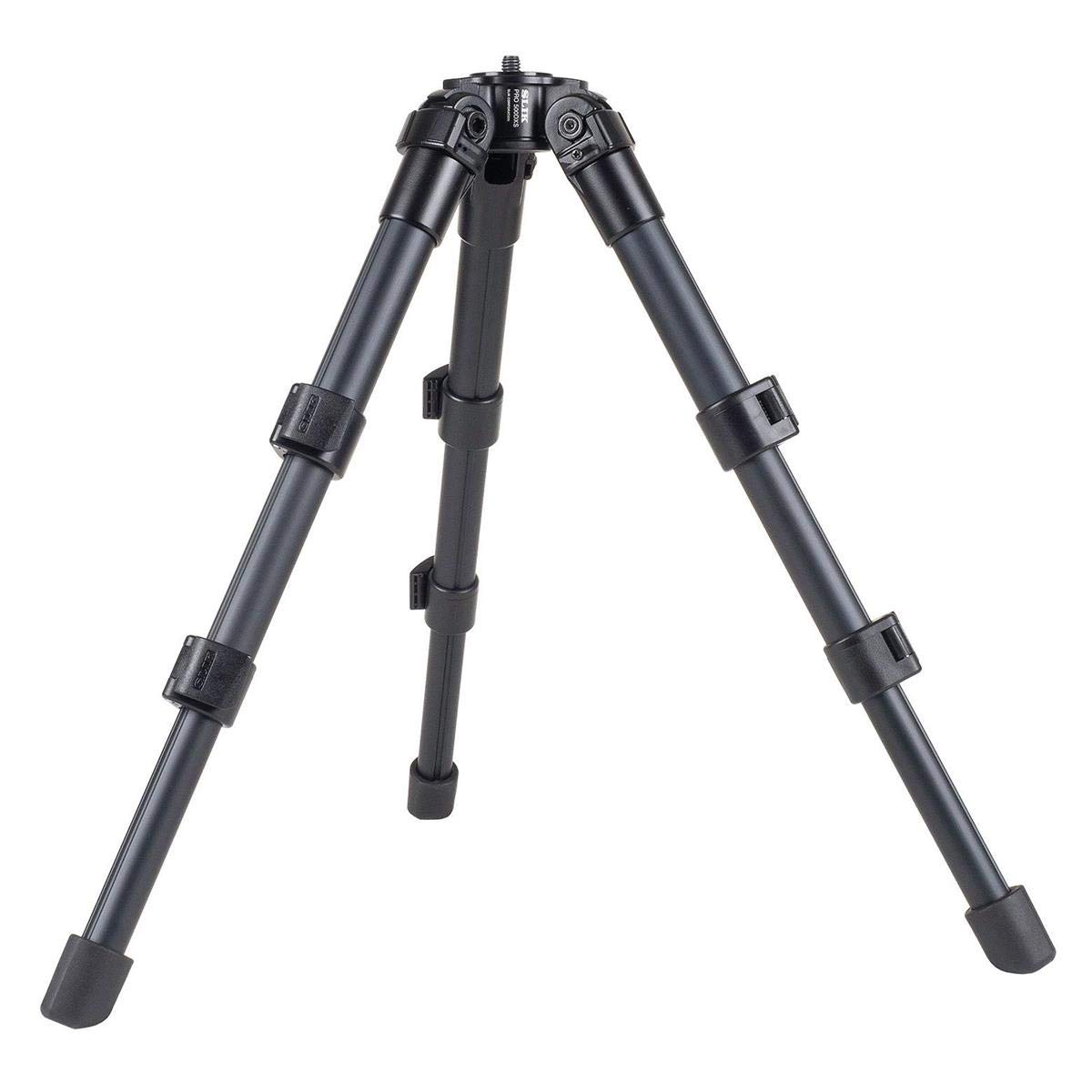 SLIK PRO 500DXS 16-Inch Short Tripod Legs - Lightweight Aluminum Tripod Stand for DSLR Cameras (Black, Model 613-501) | Perfect for Travel Photography, Vlogging & Indoor Studio Shoots