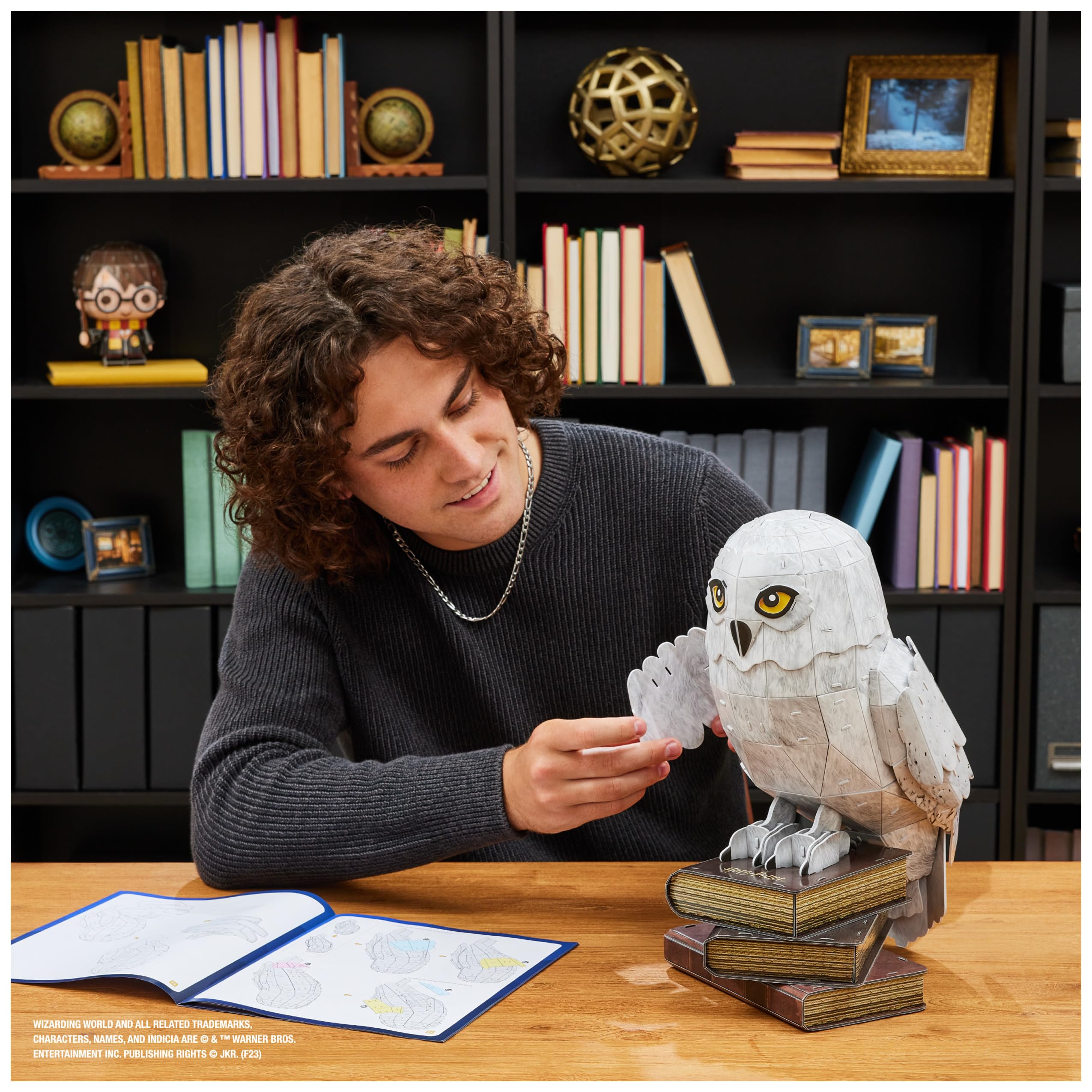 Harry Potter Hedwig 3D Puzzle Building Kit - 118 Piece Collectible Model for Adults & Teens (Ages 12+) - DIY Owl Desk Decor & Gift for Fans - Perfect for Home Office Display & Harry Potter Themed Parties