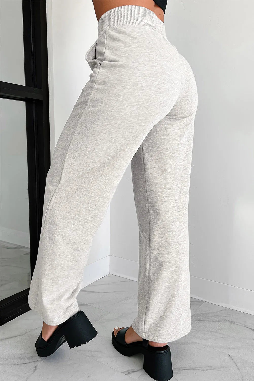 Stretchy Elastic Waist Active Pants with Pockets - Comfortable Workout & Yoga Pants for Women - Perfect for Gym, Running, Travel & Lounge