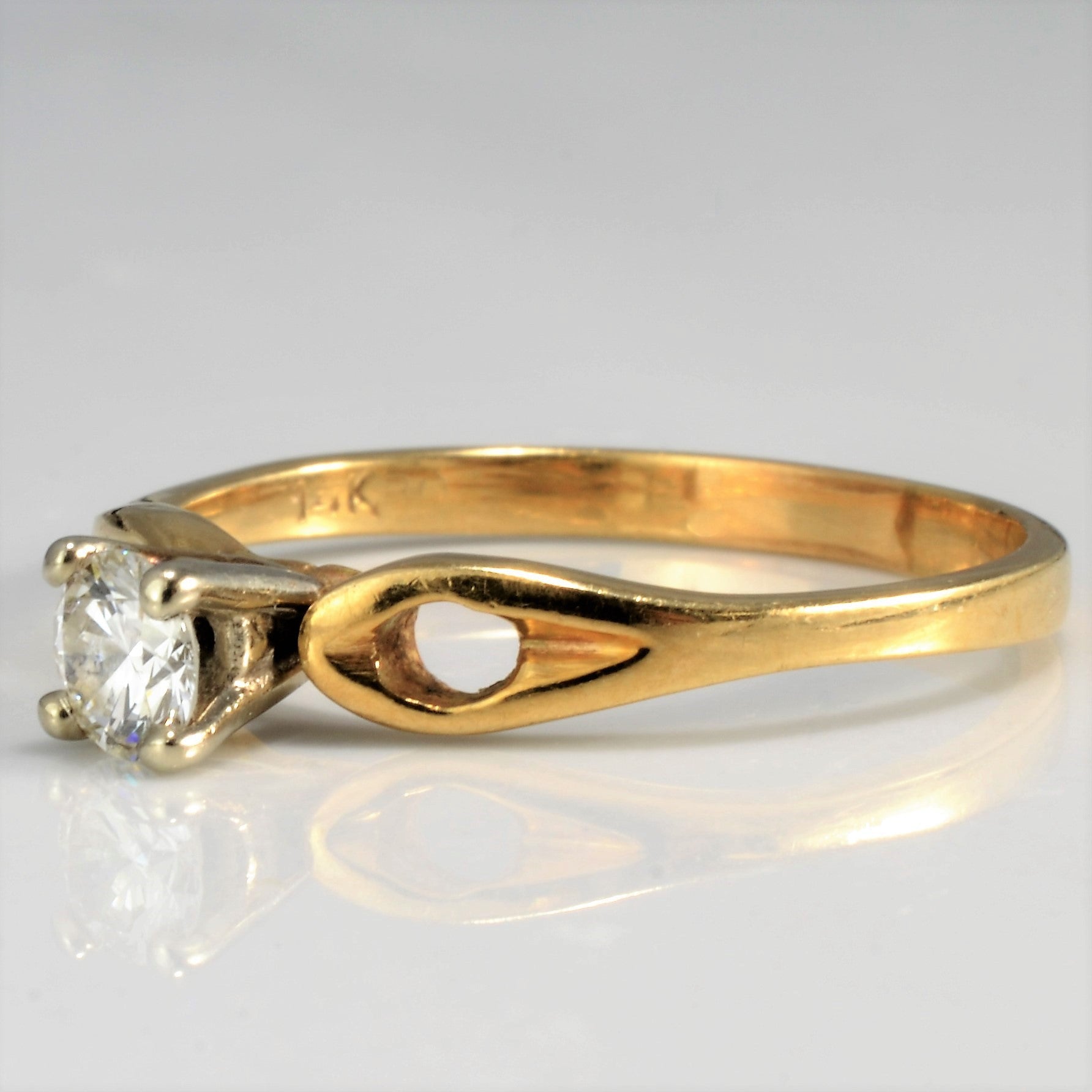 0.25 ct SI1 G Solitaire Engagement Ring - Open Shank Design - Size 7.5 - Perfect for Proposals, Anniversaries & Romantic Occasions