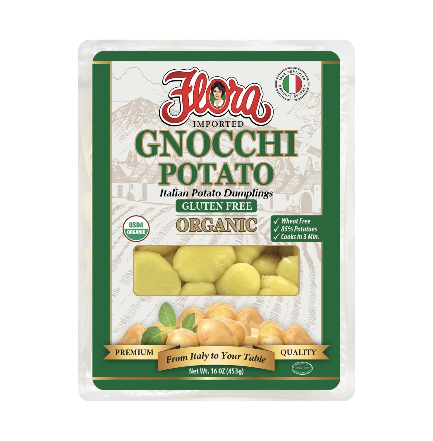 Gluten Free Potato Gnocchi Pasta - Authentic Italian Dumplings for Healthy & Delicious Meals | Perfect for Vegan, Celiac Diets & Family Dinners