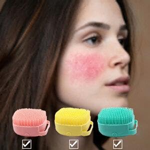 Premium Silicone Body Scrubber & Shampoo Dispenser Bath Brush - Exfoliating Massage Bath Tool for Men & Women | Perfect for Shower, Spa & Deep Cleaning