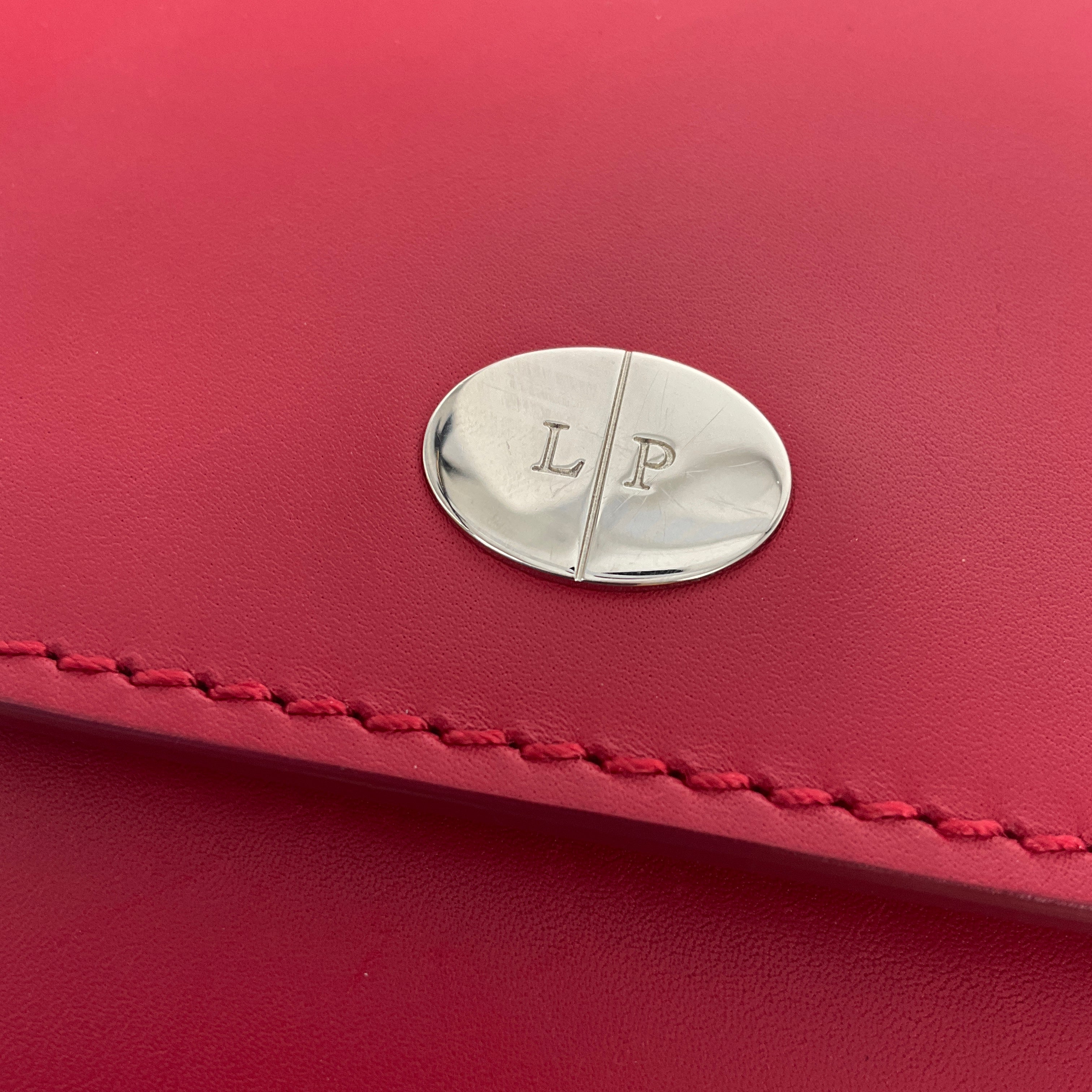 Loro Piana Artemis Piccola Shoulder Bag - Red Flap Pouch with Suede Trim & Calfskin Leather | Perfect for Work, Travel & Evening Events