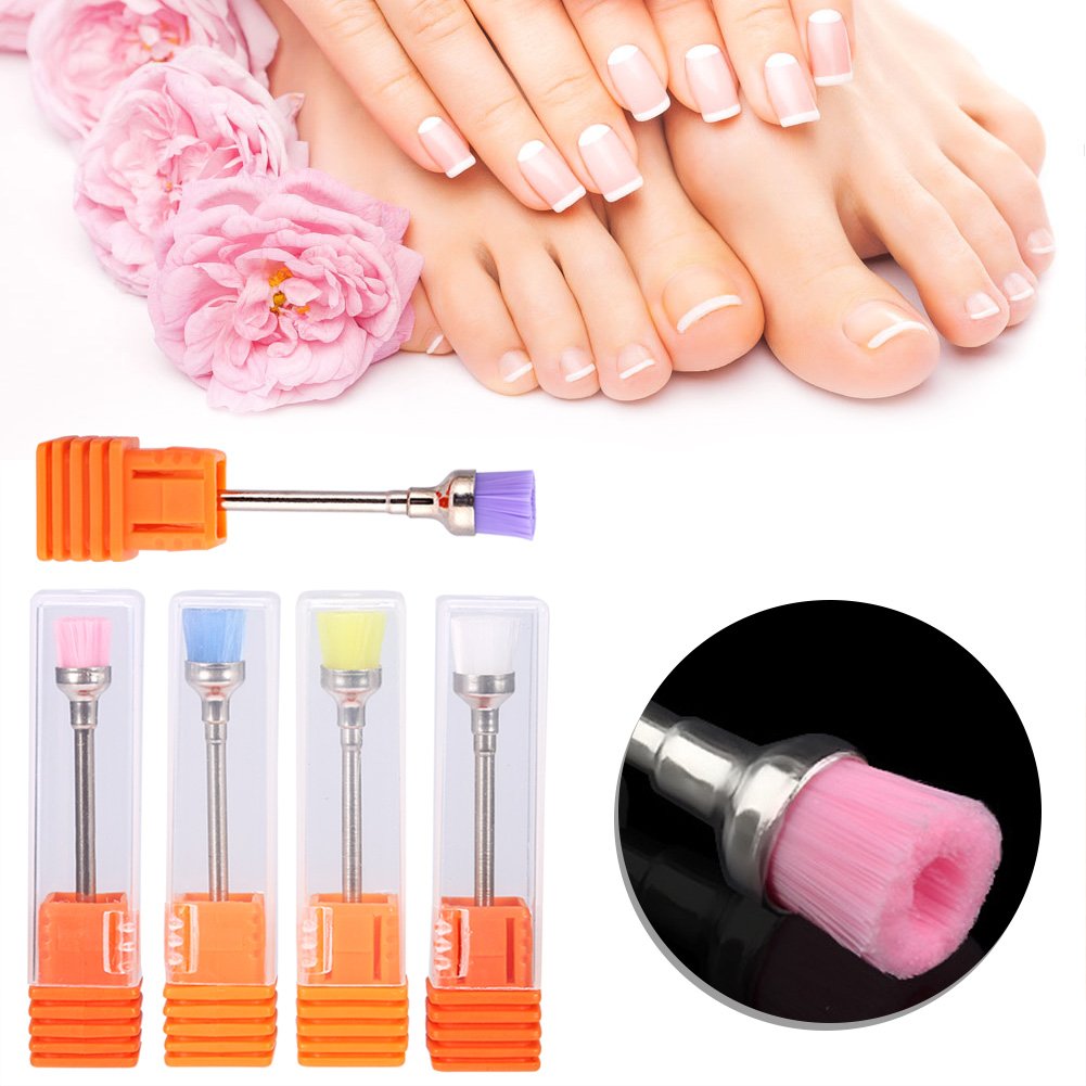 5pcs Nail Drill Bits Set for Electric Nail Drill Machine - Transparent Storage Box, Easy to Store, Nail Polish Clean Brush Head & Dust Remover - Perfect for Salon, Home Manicure & Professional Nail Care