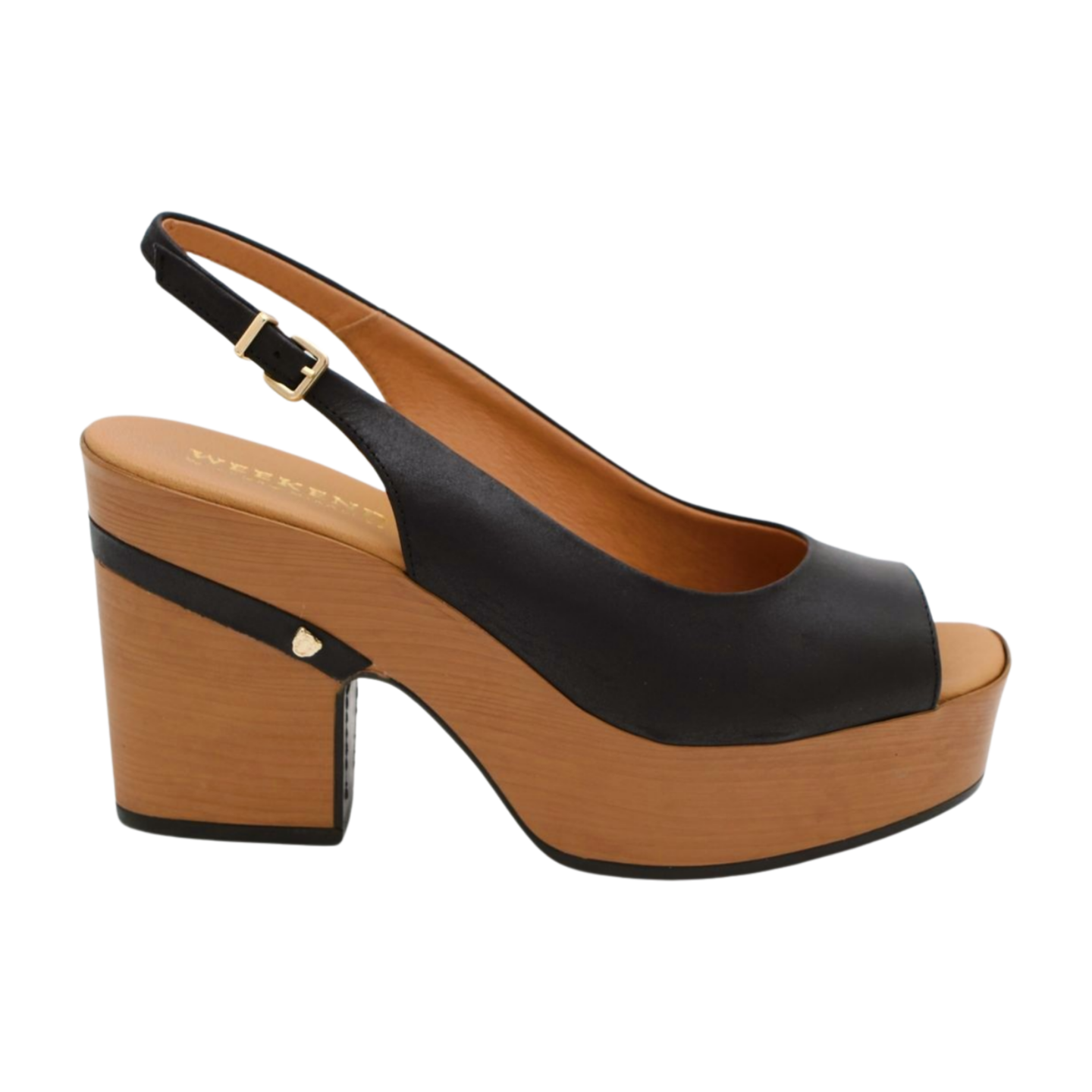 PEDRO MIRALLES TUZLA Women's Black Leather Chunky Platform Sandals - Fashion High Heel Open Toe Summer Shoes for Casual Outings & Beach Vacations