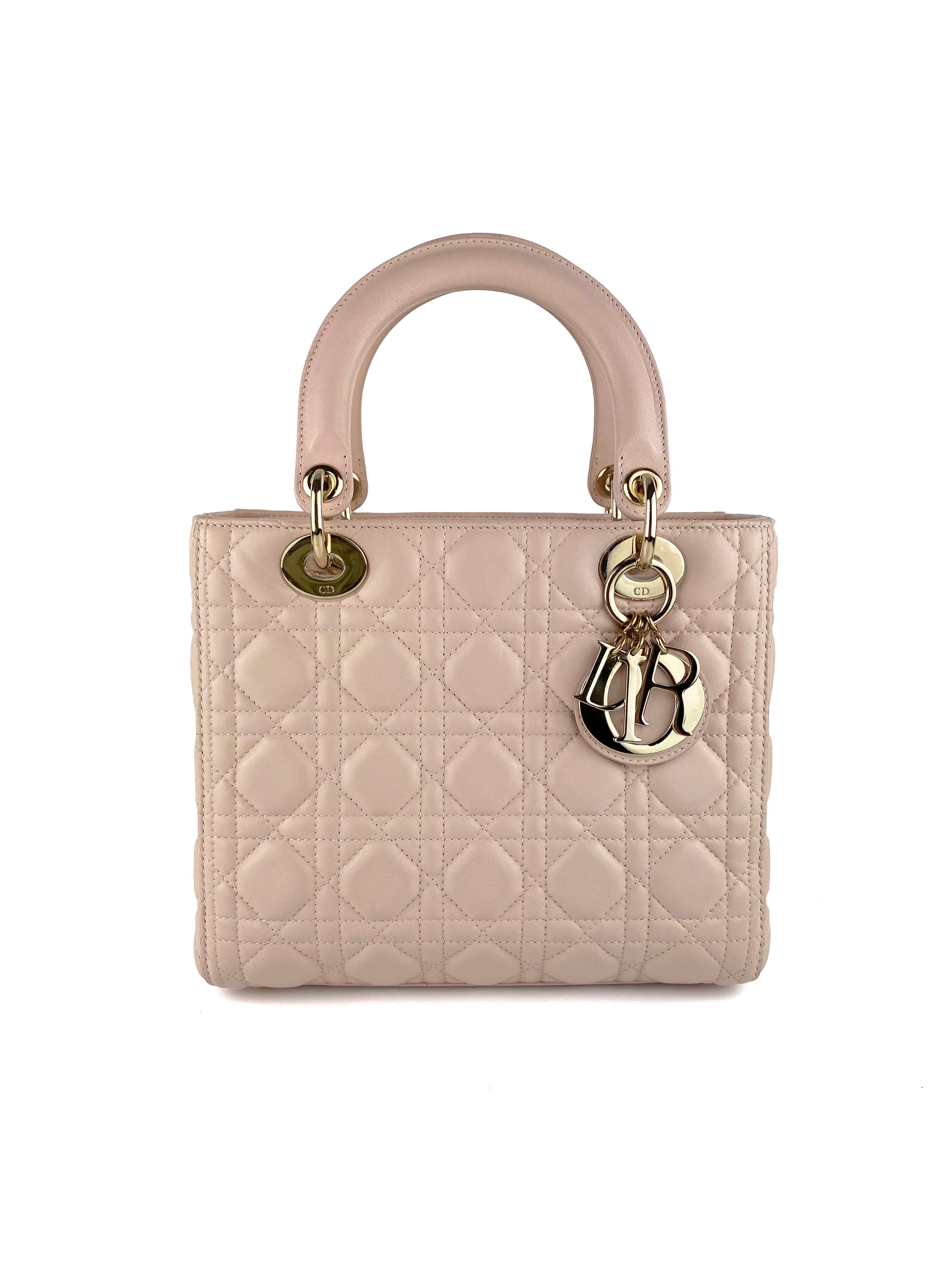 Dior Medium Pink Lady Dior Handbag - Luxury Designer Shoulder Bag for Women | Perfect for Parties, Weddings & Special Occasions