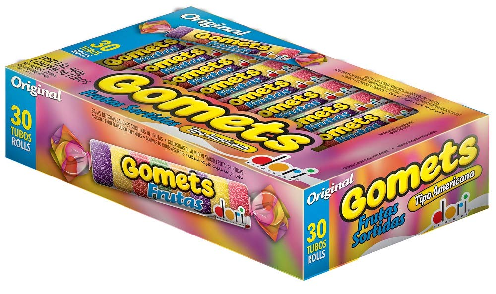 Assorted Fruit Flavored Jelly Rolls Gomets Bala De Gomas - 30 Rolls (33.86 Oz) - Perfect for Parties, Snacks & Candy Buffets