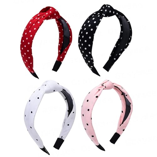 Graysee Women's 4 Pack Floral Print Stretchy Headbands - Soft Elastic Hair Bands for Women & Girls - Perfect for Workouts, Yoga, Running and Daily Styling (Multicolor-3)