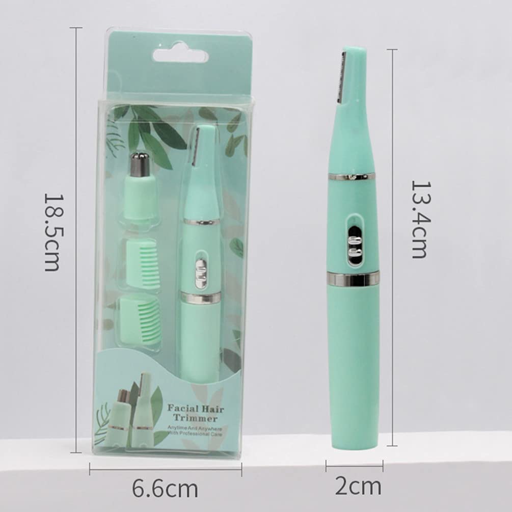 Electric Eyebrow Trimmer & Facial Hair Remover for Women - Portable Eyebrow Shaver with Precision Blades for Smooth Brows at Home or Travel | Eyebrow Grooming, Makeup Prep, Hair Removal Kit