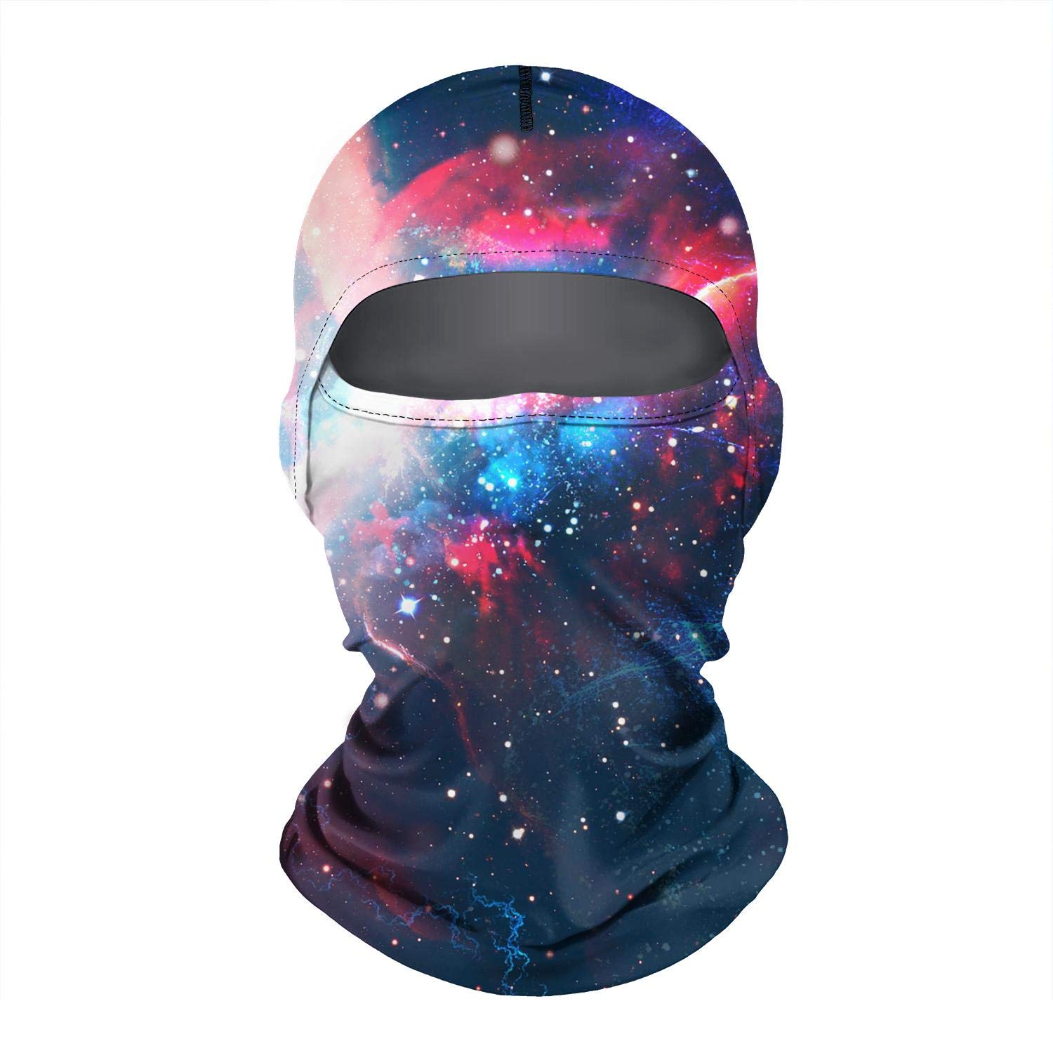 Windproof Galaxy Print Ski Mask Balaclava - Space Nebula Design for Men & Women - Winter Sports, Motorcycle Riding, Outdoor Activities