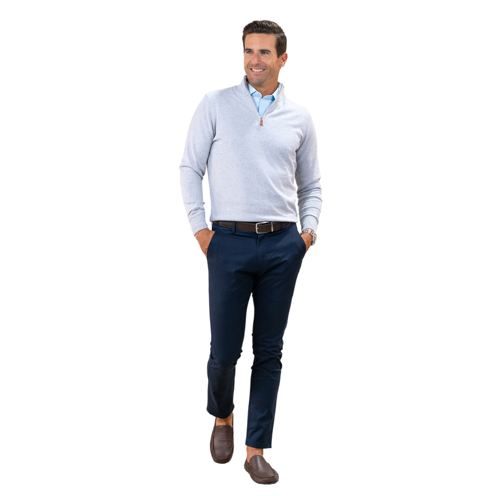 Men's Featherweight Flex Polo Shirt - Collar & Co Ocean Key Blue - Breathable, Comfortable & Stylish for Golf, Casual Wear & Outdoor Activities