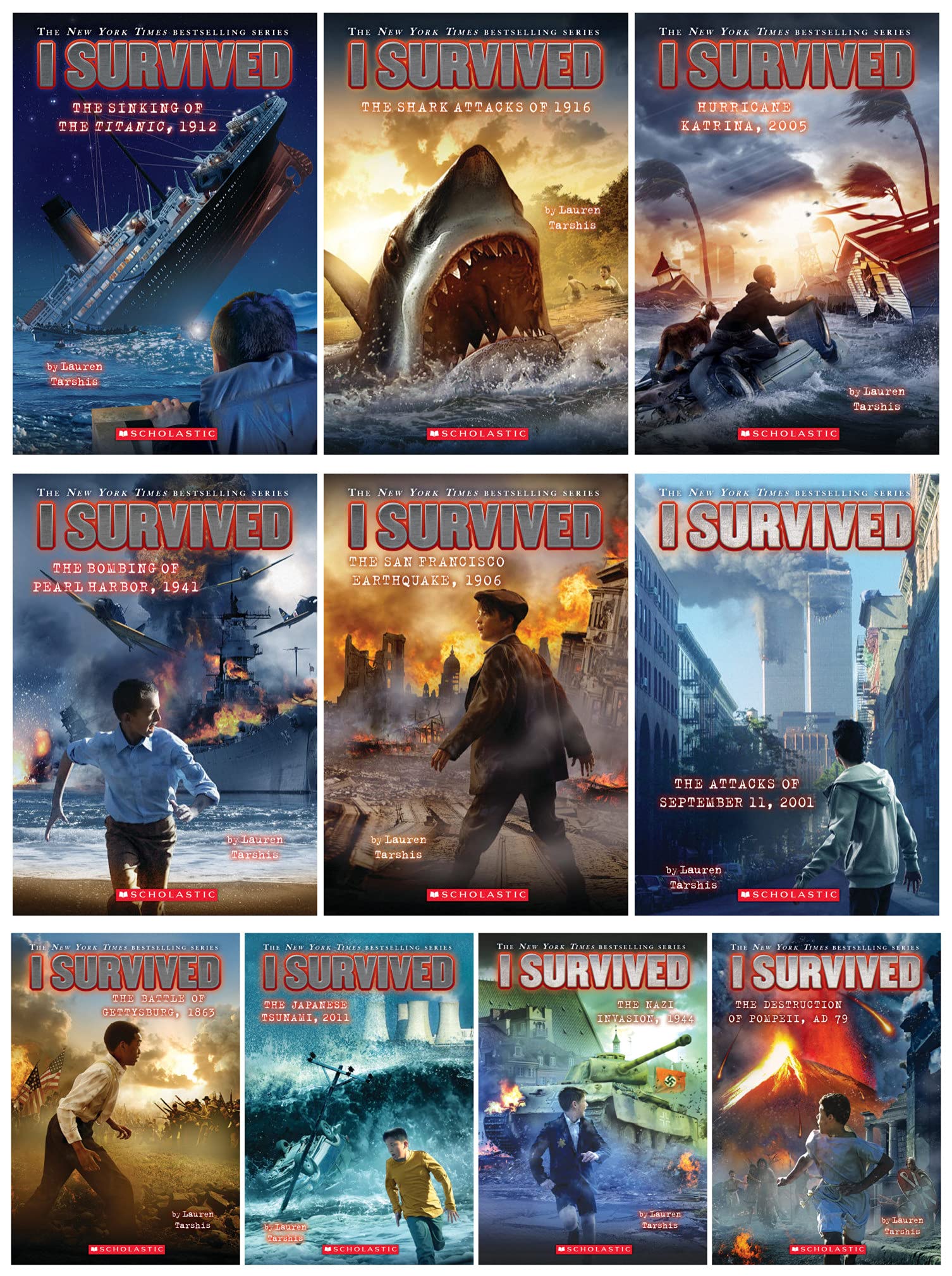 I Survived Series Book Set (Books #1-10) - Historical Fiction for Kids, Adventure Chapter Books | Perfect for Home Reading, Classroom Libraries & Gifts