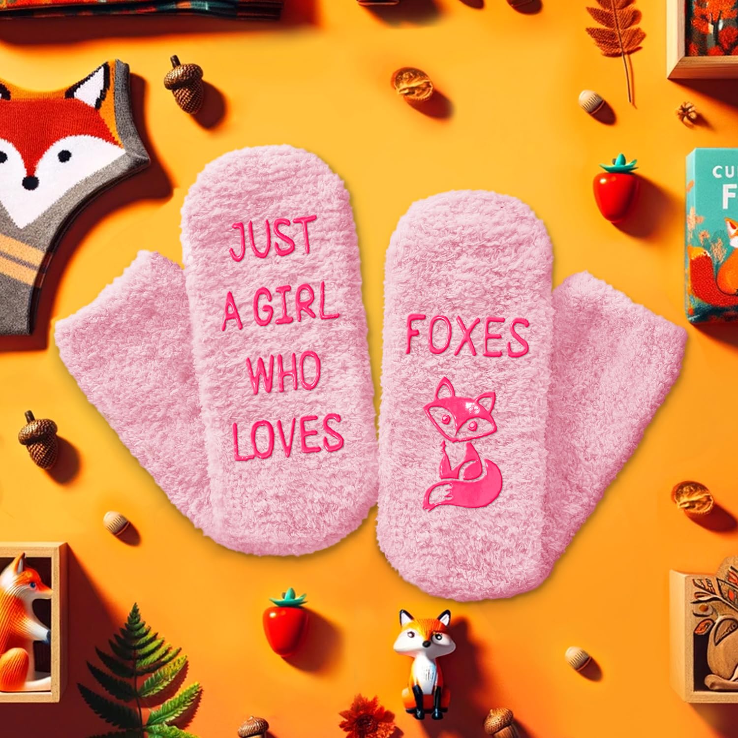 Zmart Animal Fuzzy Socks for Women & Girls - Cute Chicken, Horse, Fox, Dinosaur Print Cozy Winter Socks - Perfect Christmas Gifts, Birthday Presents for Kids & Teens - Great for Home, Office & Sleepwear