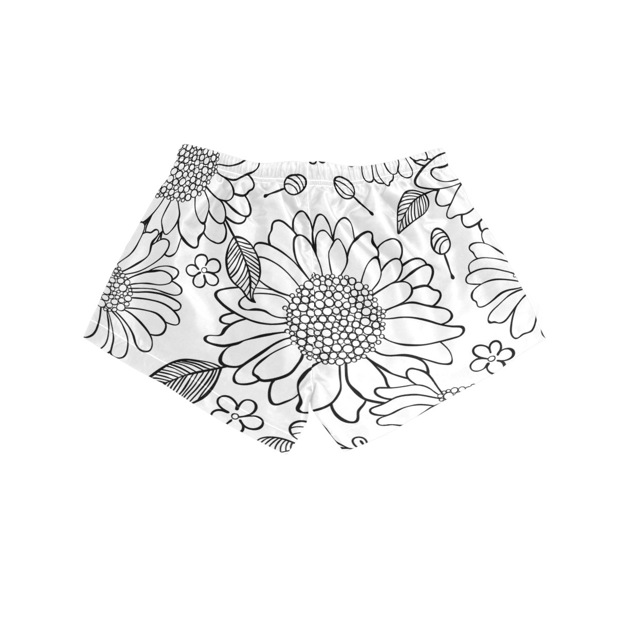 ALAZA Women's Sunflower Print Drawstring Shorts - Casual Summer Beach Shorts for Women | Perfect for Vacation, Poolside, and Outdoor Activities