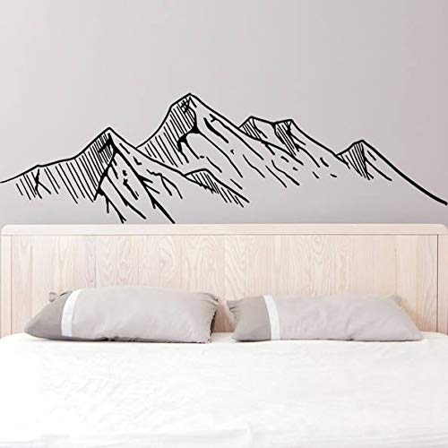 Mountain Silhouette Vinyl Decal Stickers - Peel & Stick Wall Art for Laptop, Car, Windows - Scenic Landscape Mural Decor for Home, Office, Dorm - Perfect for DIY Room Makeover & Gift Giving