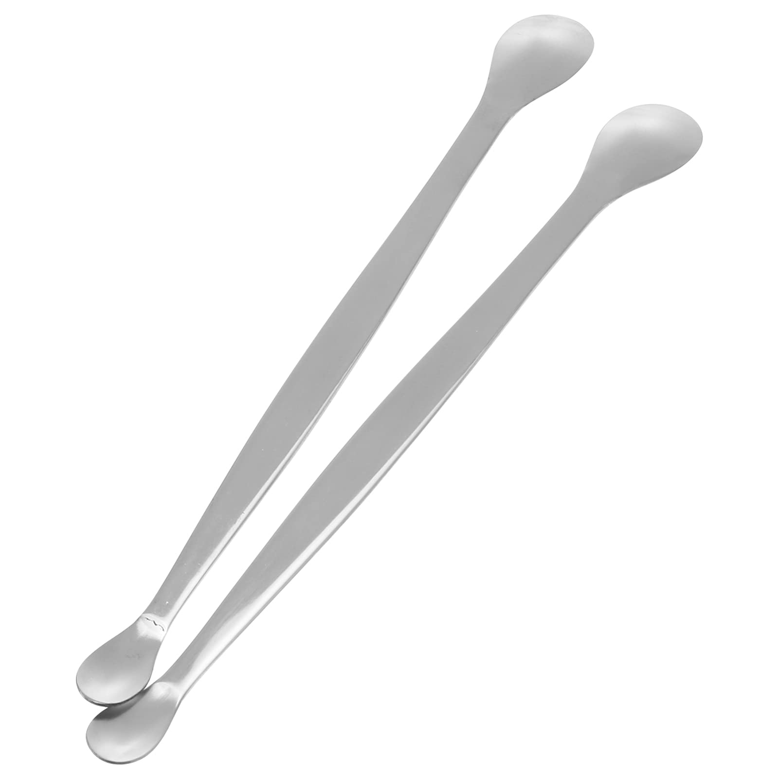 iplusmile 2-Pack Stainless Steel Laboratory Spatula - Micro Sampling Scoop & Reagent Spoon for Pharmacy, Lab Experiments, Scientific Research - Durable Metal Spatulas for Precise Chemical Handling & Sample Measurement
