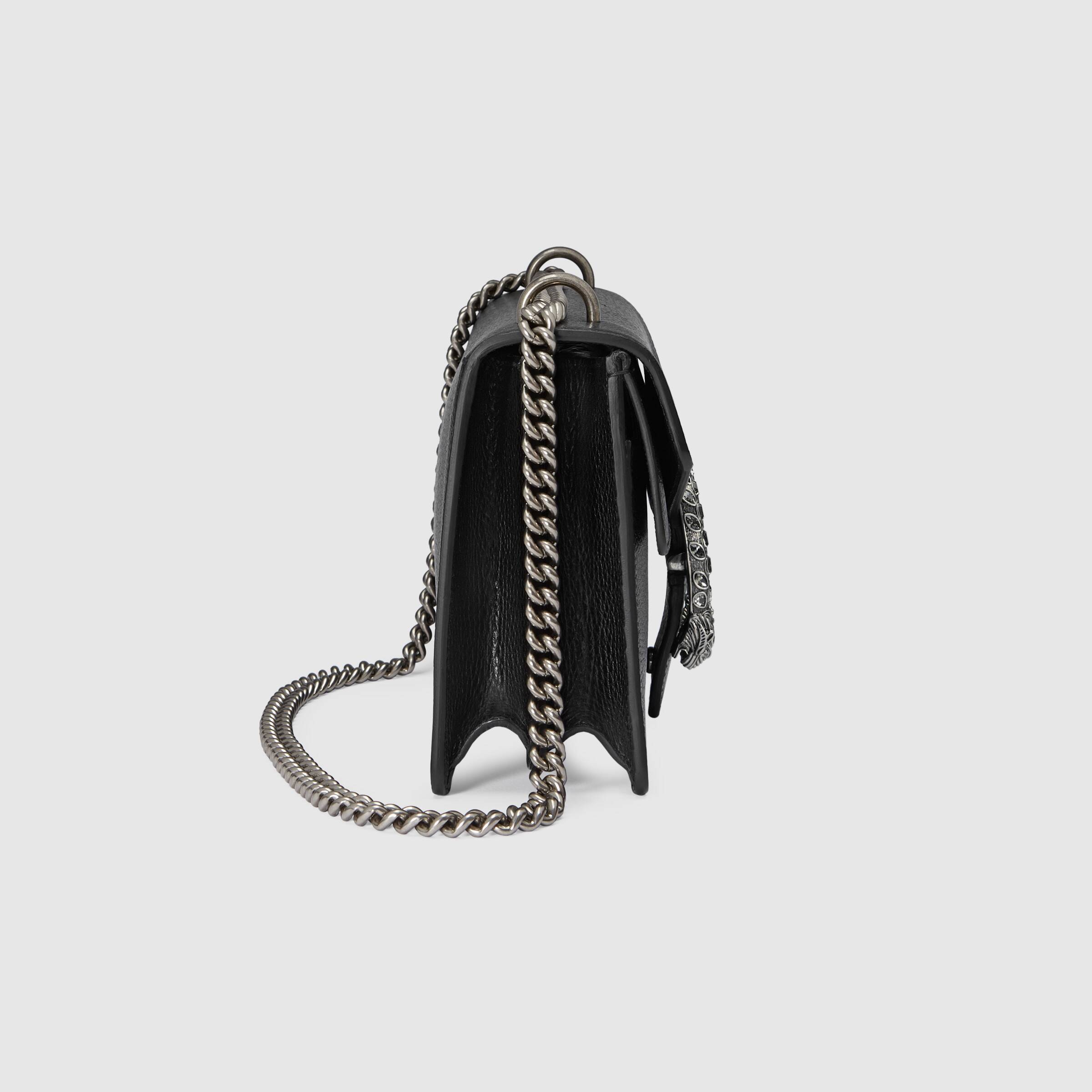 Gucci Dionysus Small Shoulder Bag - Black Leather Crossbody Purse for Women | Luxury Designer Handbag for Evening Out, Party & Date Night