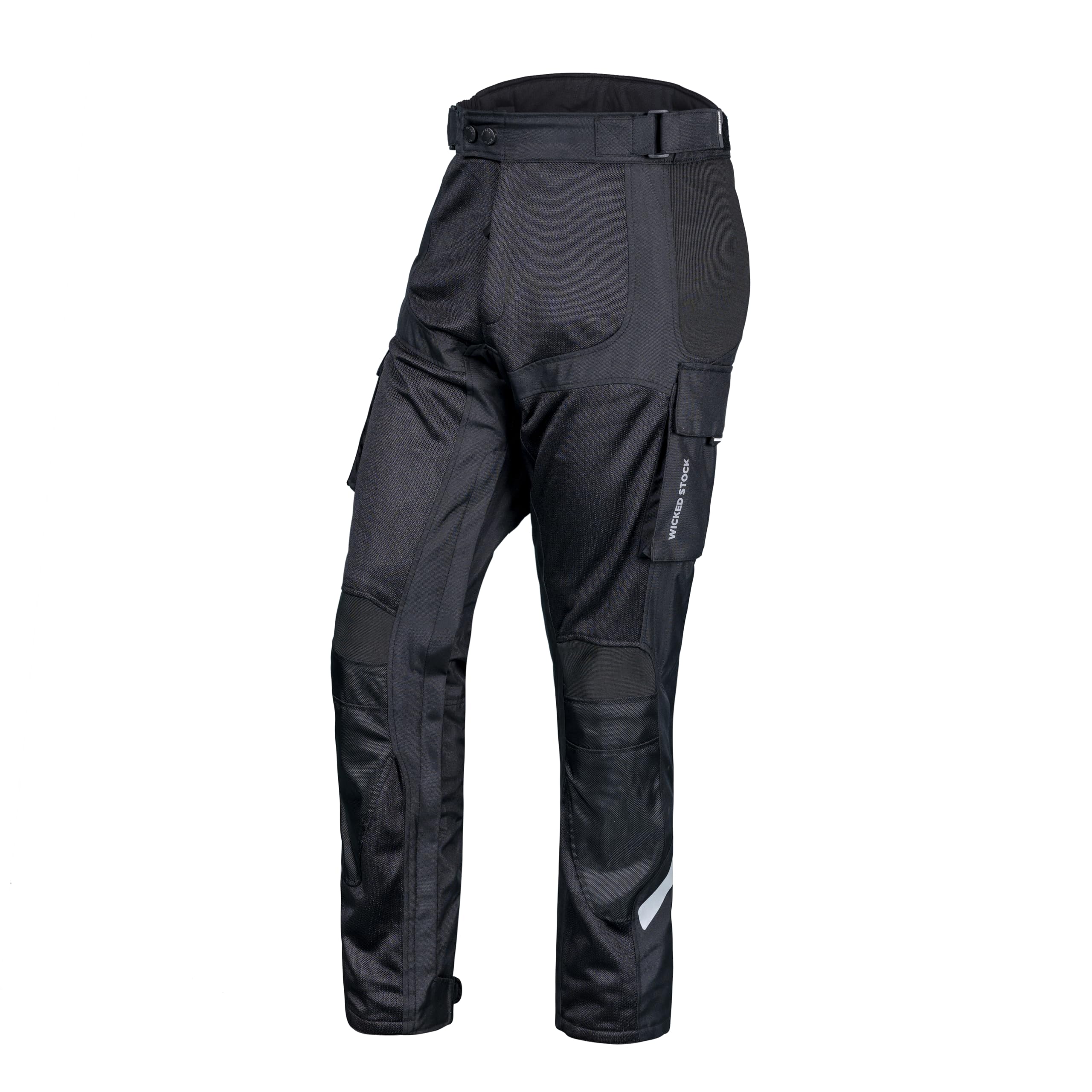 WICKED STOCK CE LEVEL2 Armored Mesh Motorcycle Pants for Motocross & Dirt Bike Riding