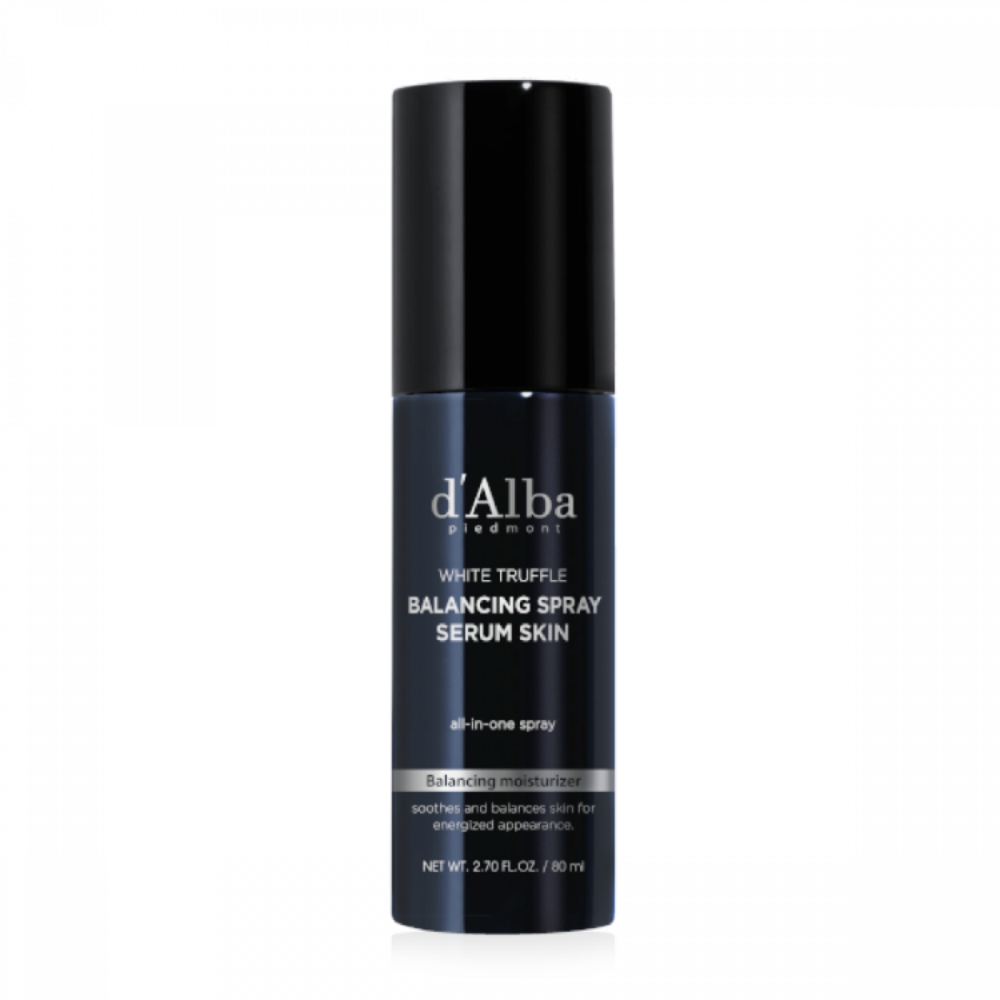 d'Alba White Truffle Balancing Spray Serum for Face - 80ml Hydrating & Brightening Skincare | Perfect for Morning Routine & Travel